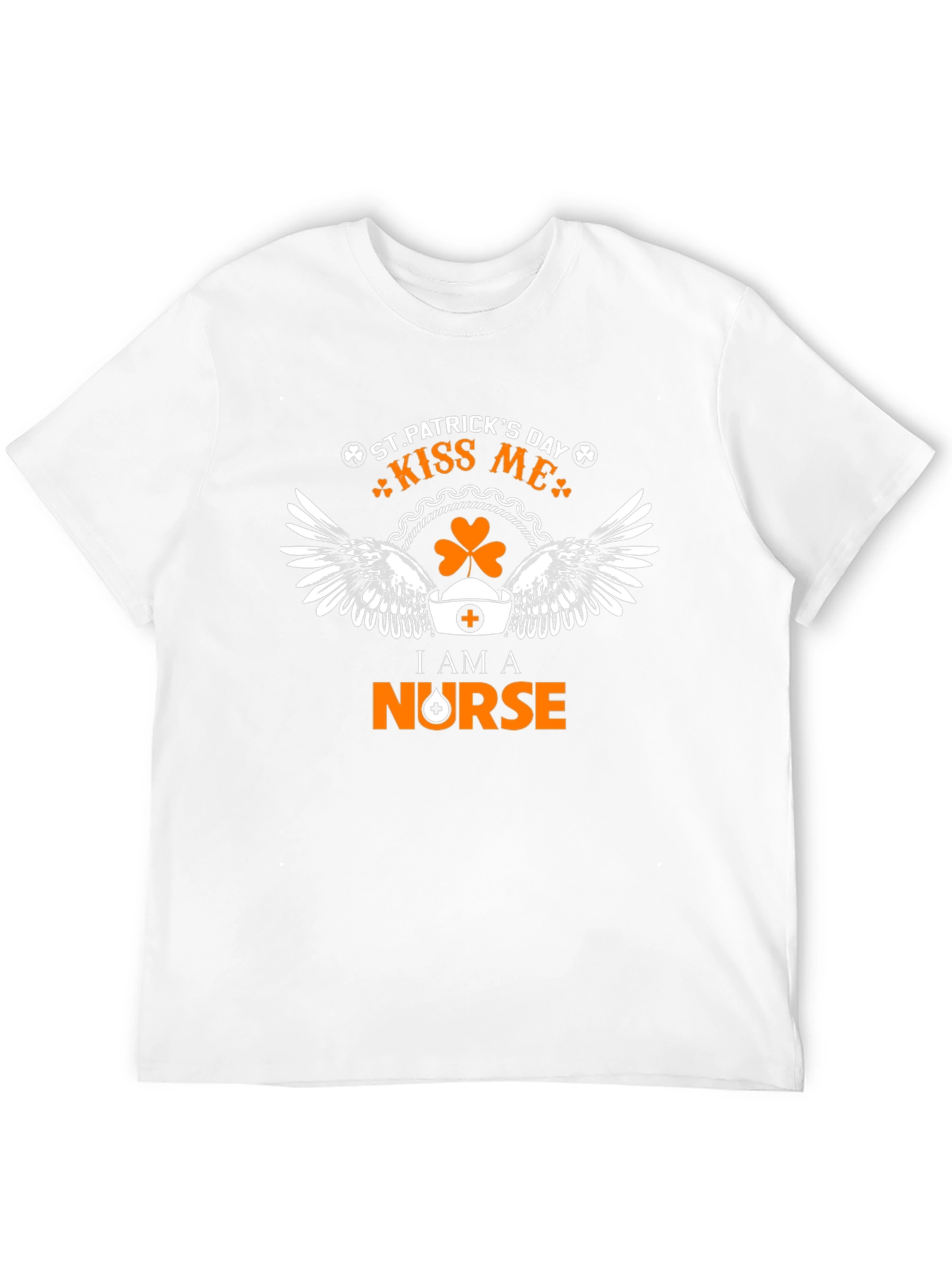 St. Patricks Day Nurse Kiss Me Black T-Shirt