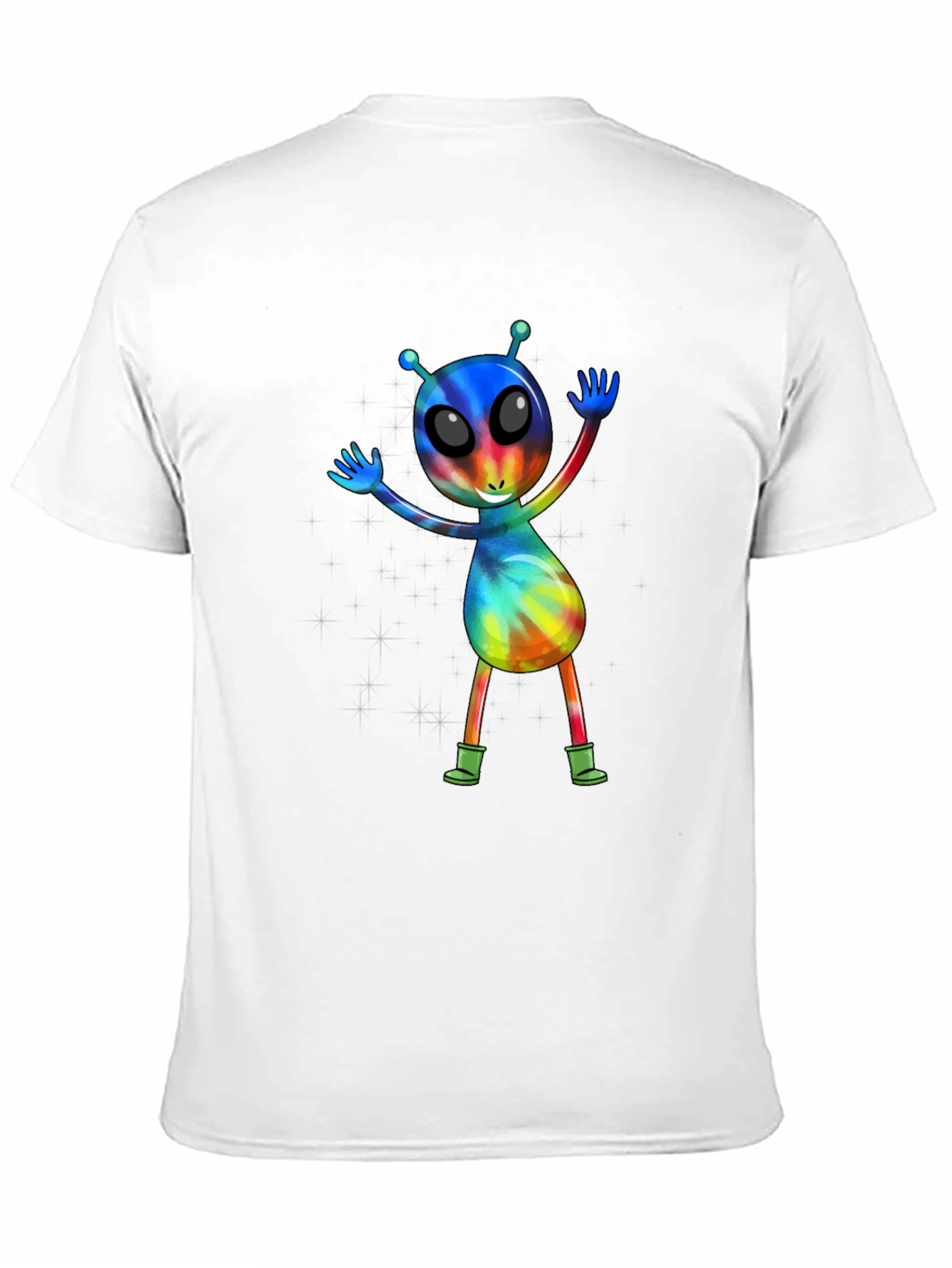 Tie-Dye Alien Graphic T-Shirt