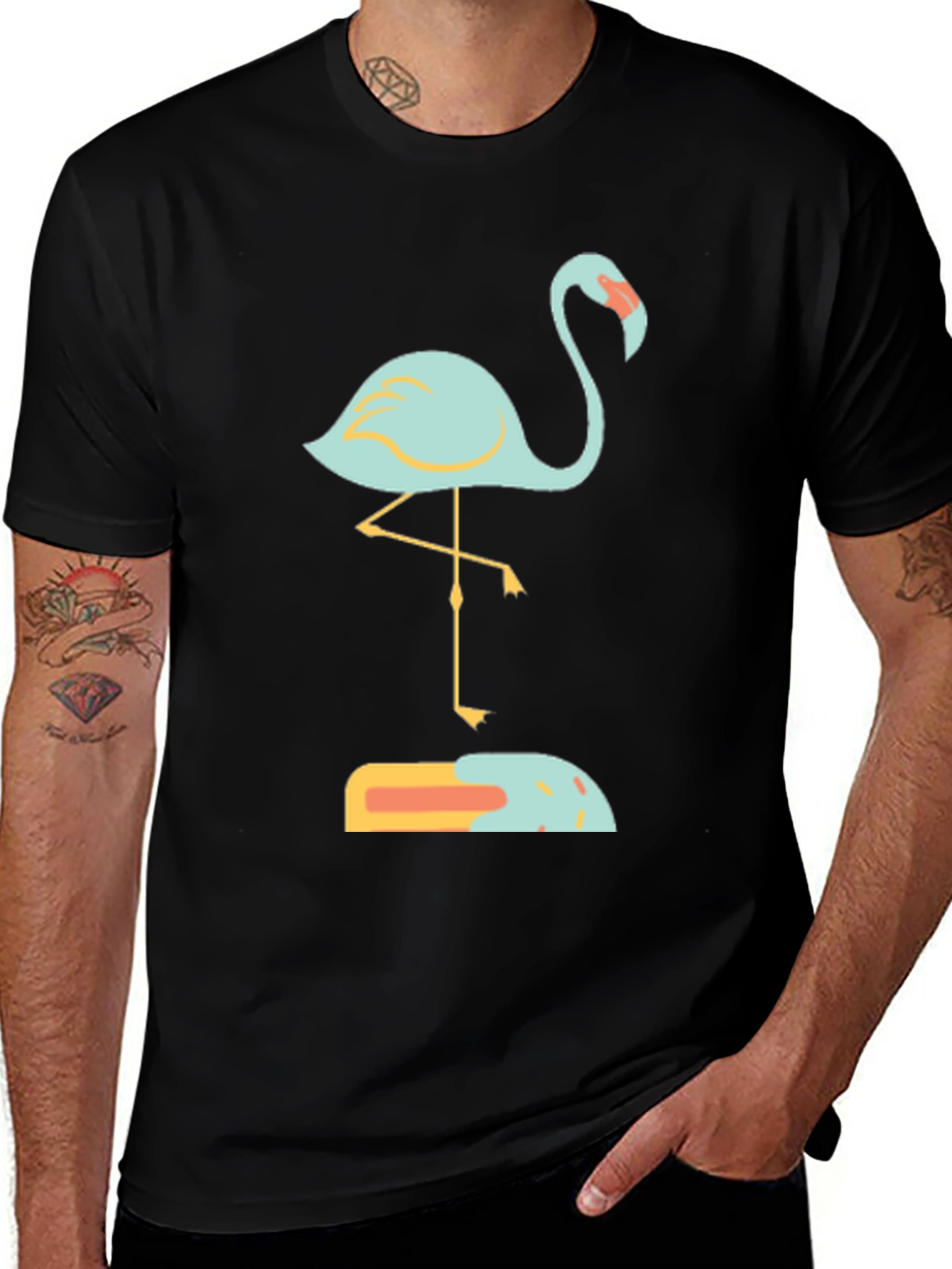 Flamingo Graphic Tee - Unique Bird Design