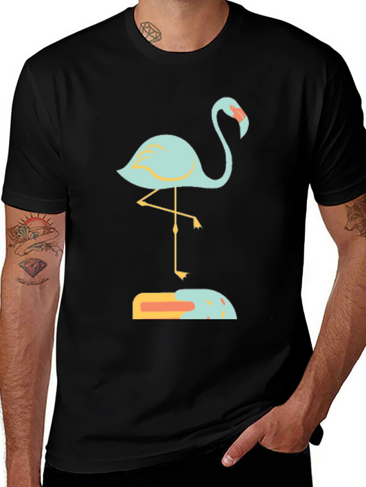Flamingo Graphic Tee - Unique Bird Design