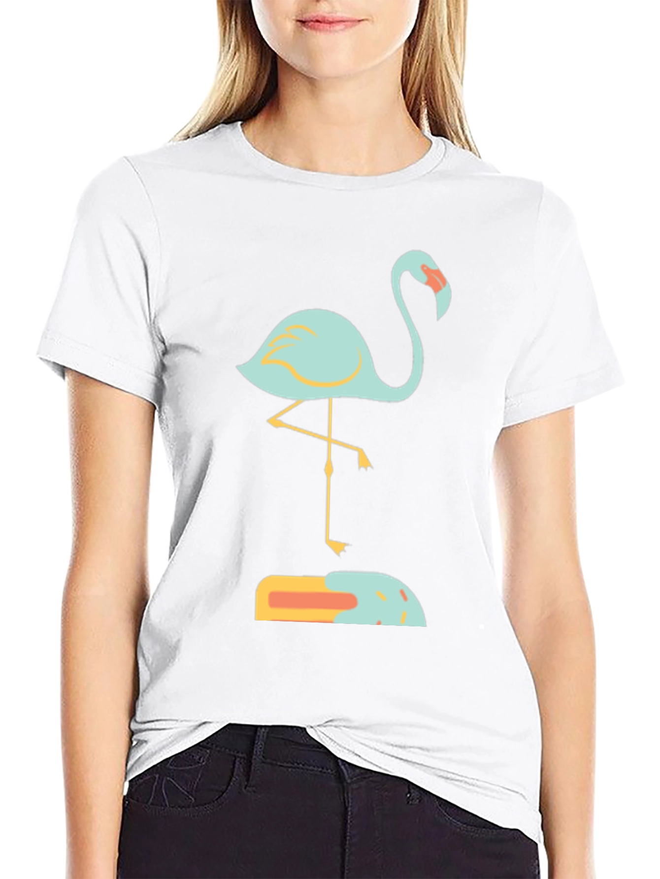 Flamingo Graphic Tee - Unique Bird Design