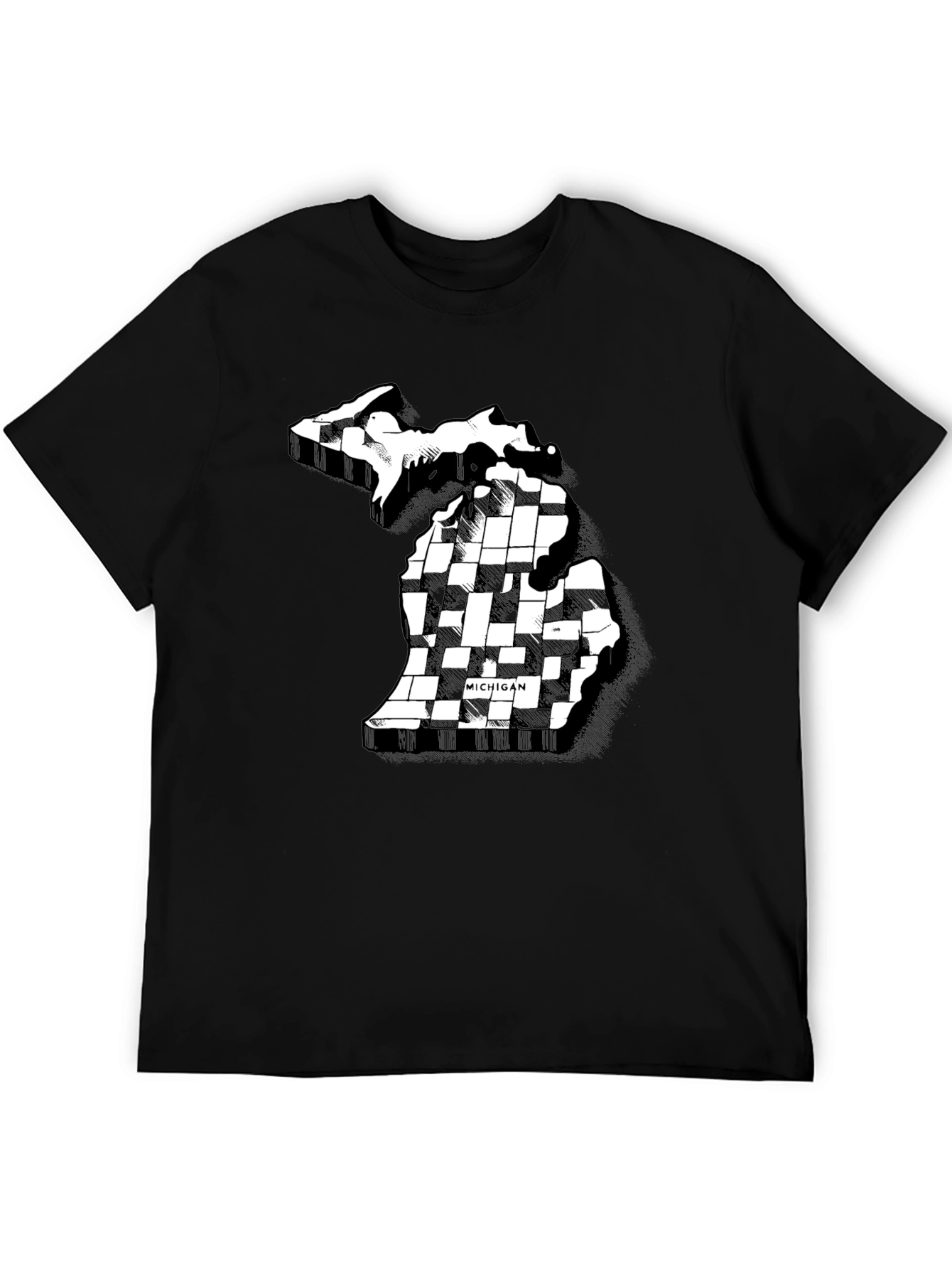 Michigan State Map Graphic Tee