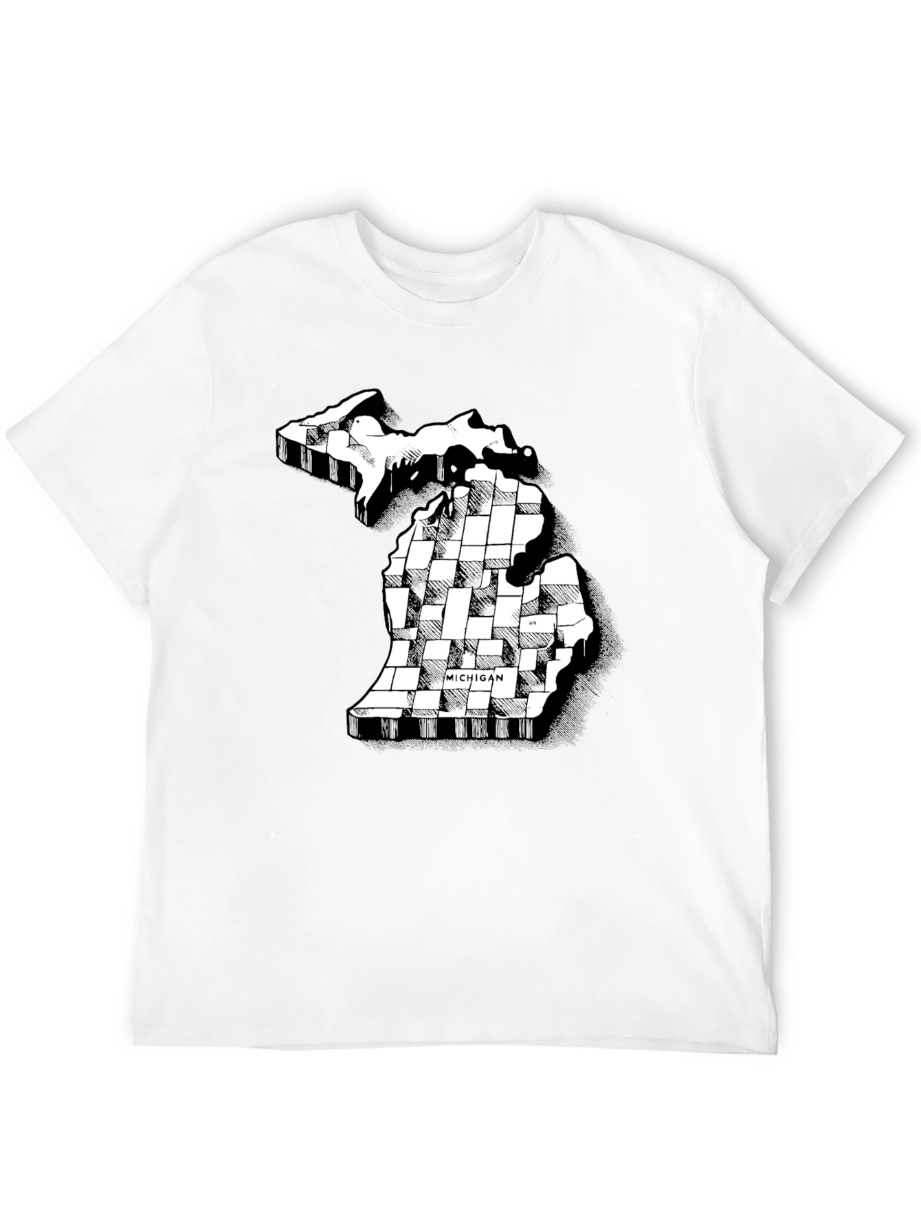 Michigan State Map Graphic Tee