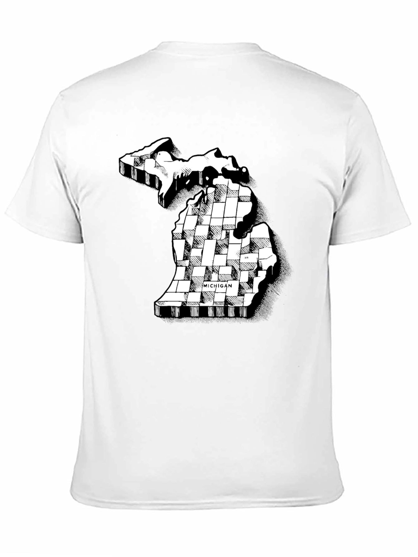 Michigan State Map Graphic Tee