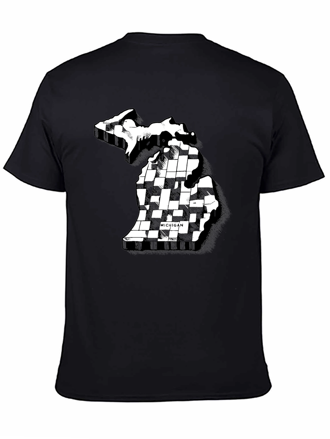 Michigan State Map Graphic Tee