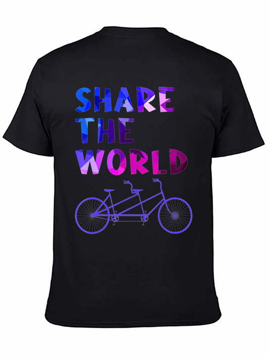 Share the World Tandem Bike Graphic Tee