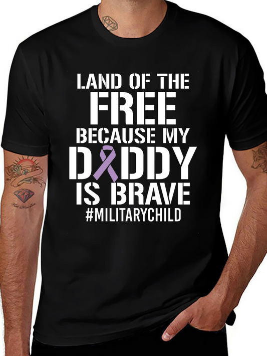 Land of the Free Military Child Graphic Tee