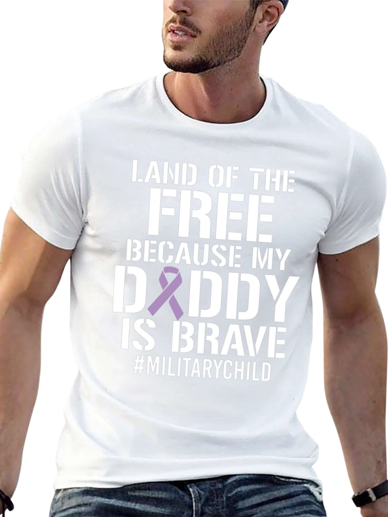 Land of the Free Military Child Graphic Tee