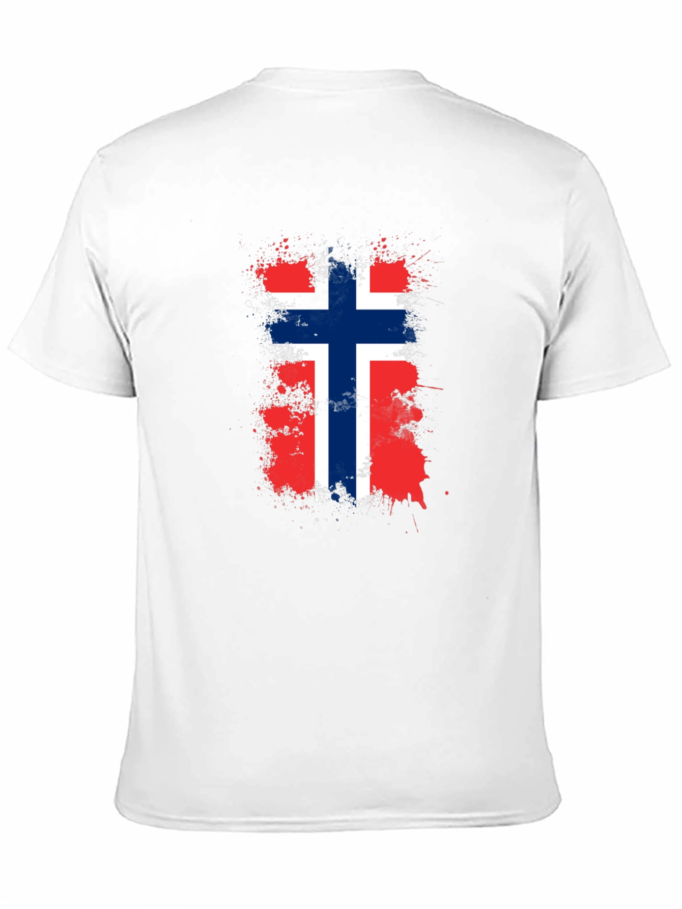 Norway Flag Grunge Graphic T-Shirt