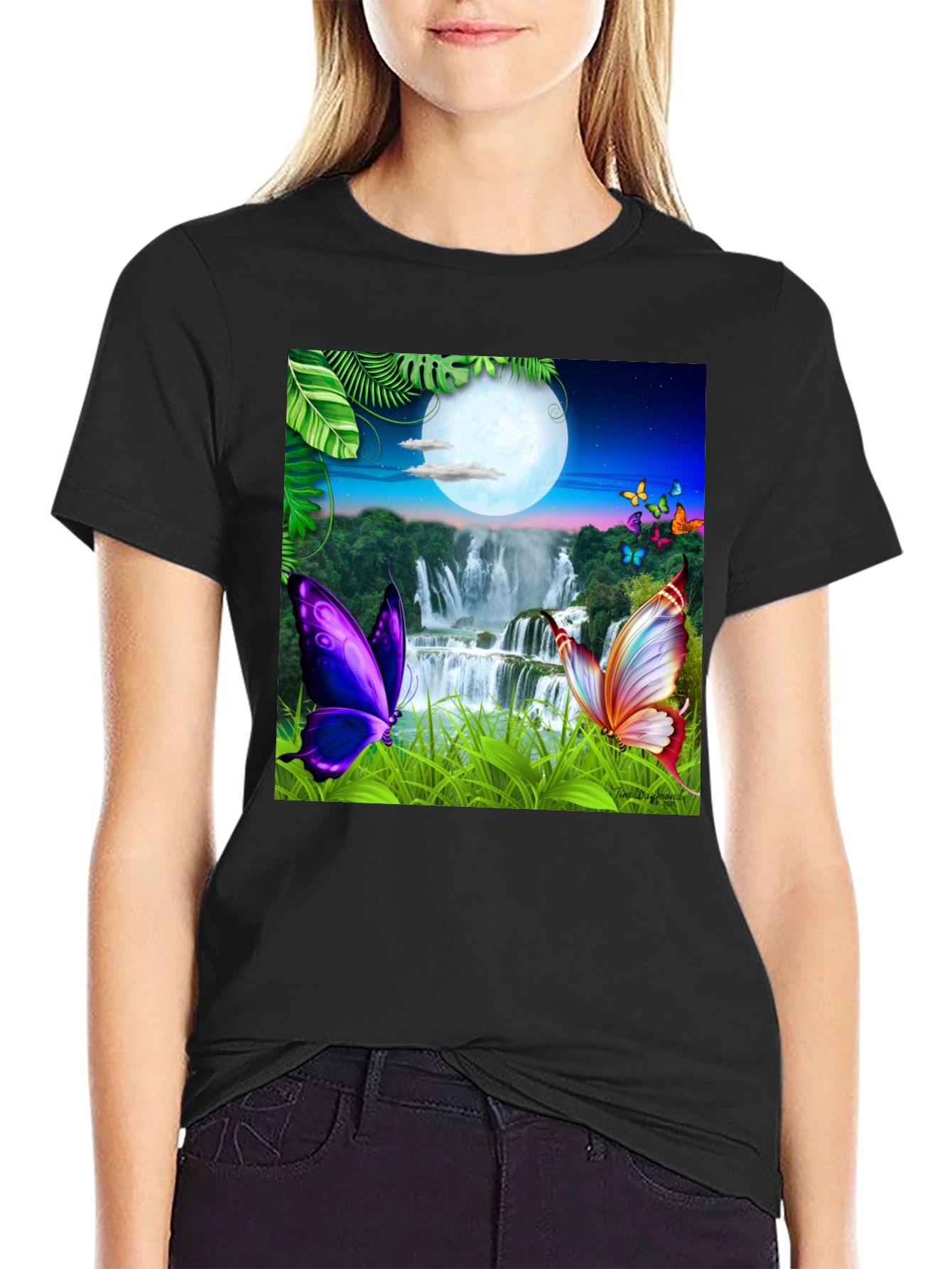 Butterfly Waterfall Graphic Tee