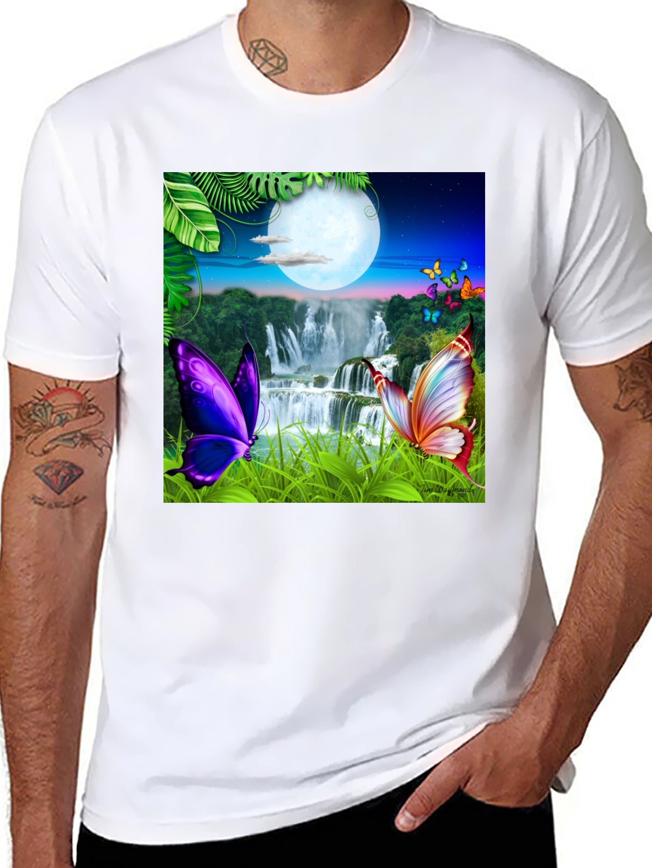 Butterfly Waterfall Graphic Tee