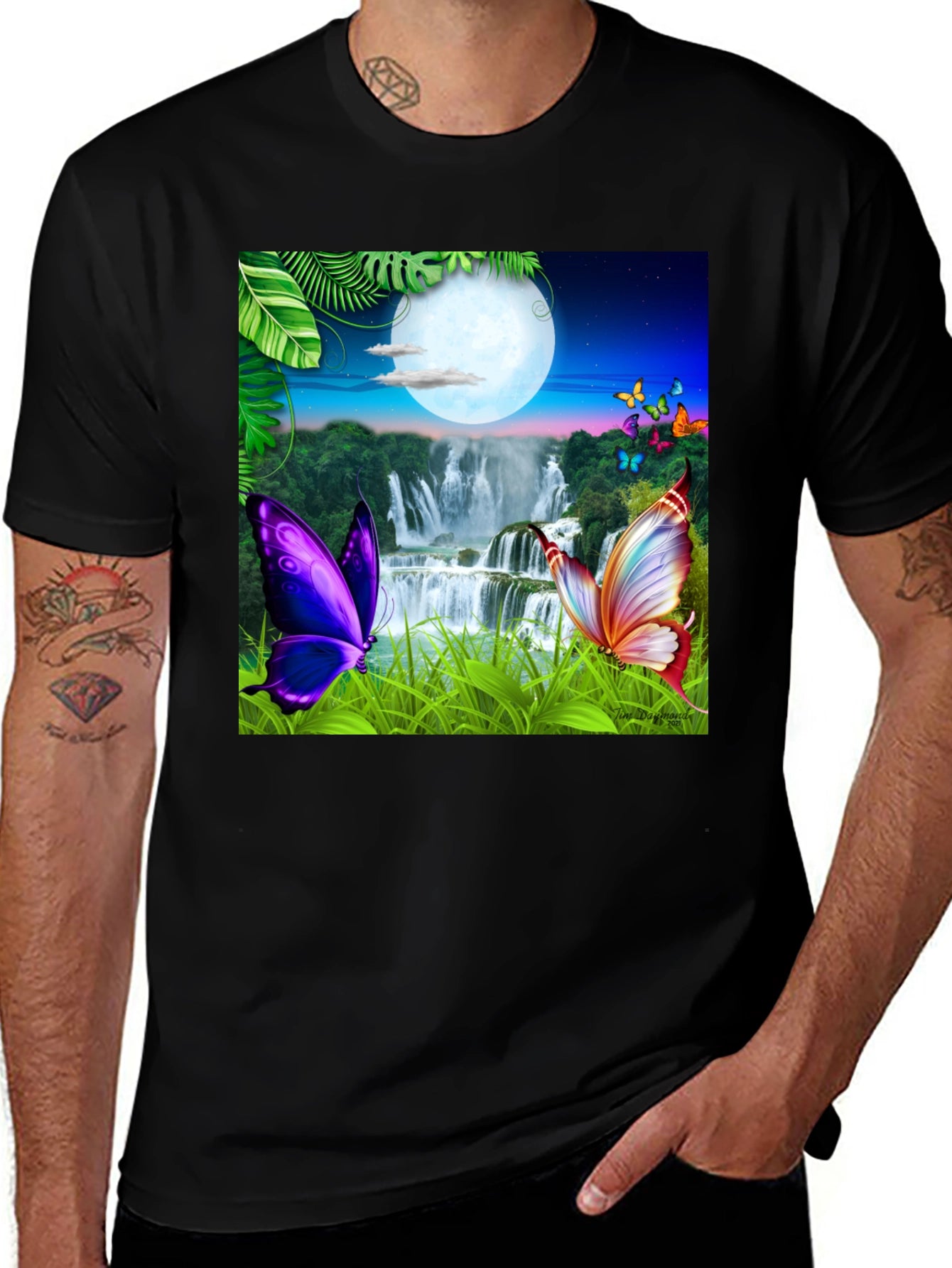 Butterfly Waterfall Graphic Tee
