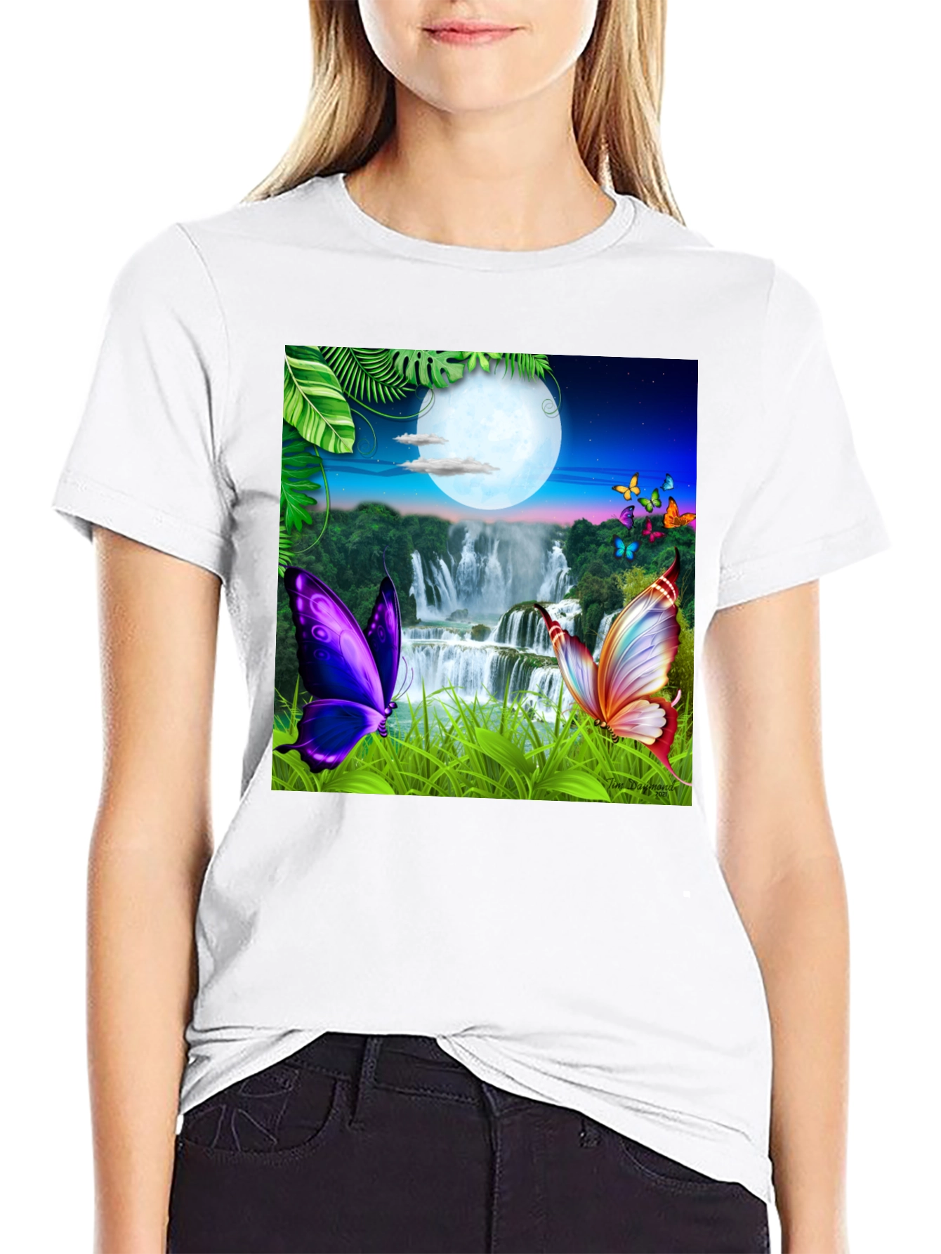 Butterfly Waterfall Graphic Tee