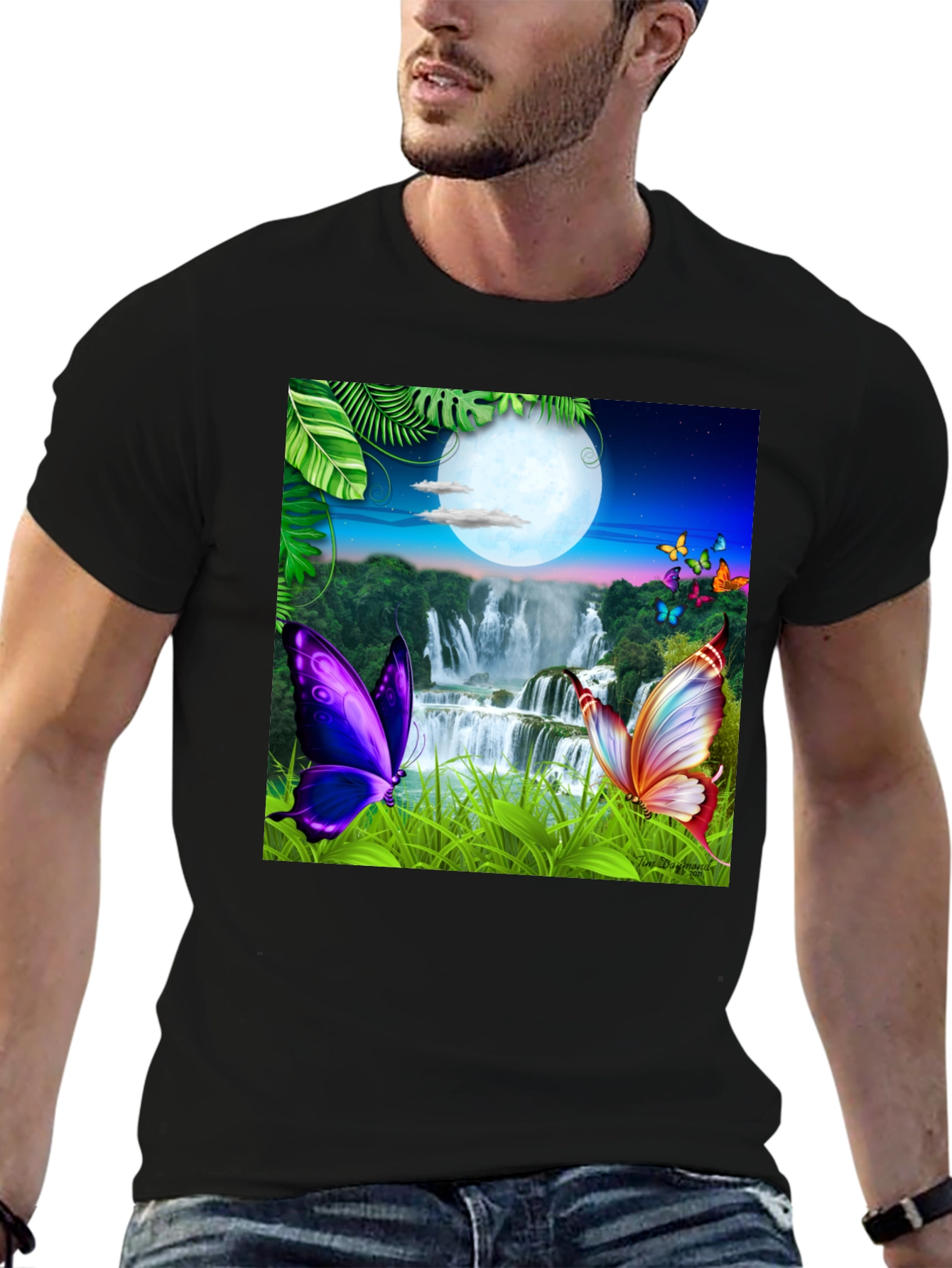 Butterfly Waterfall Graphic Tee
