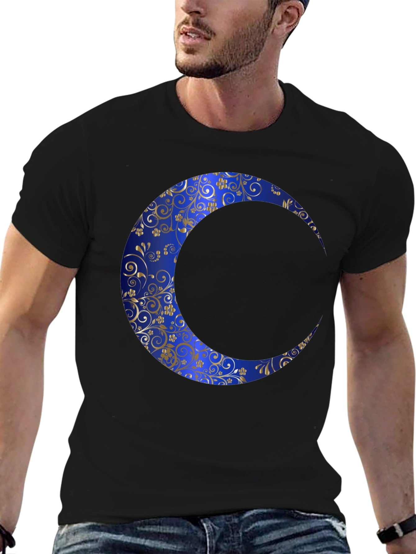 Crescent Moon Graphic Tee - Unique Design