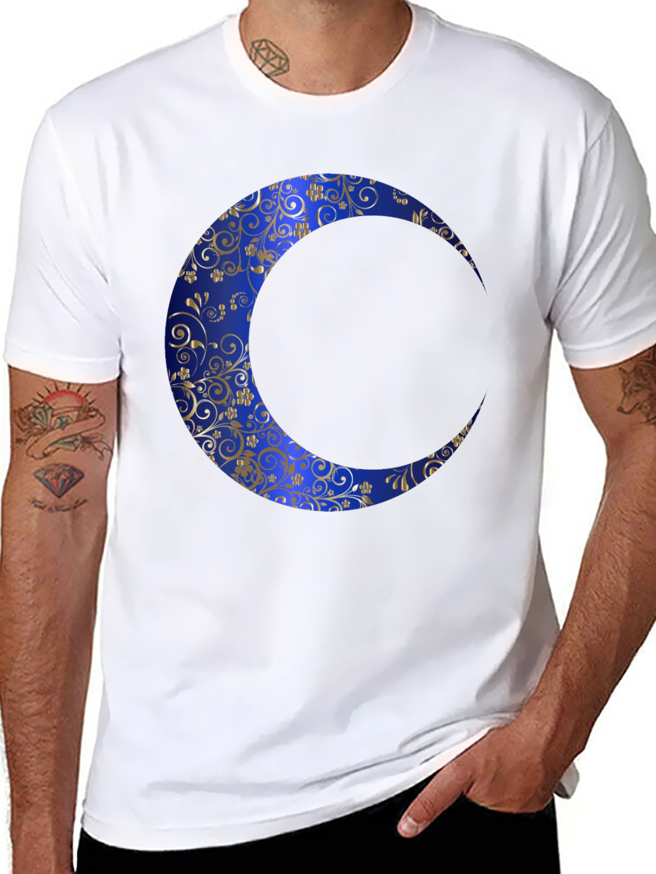 Crescent Moon Graphic Tee - Unique Design