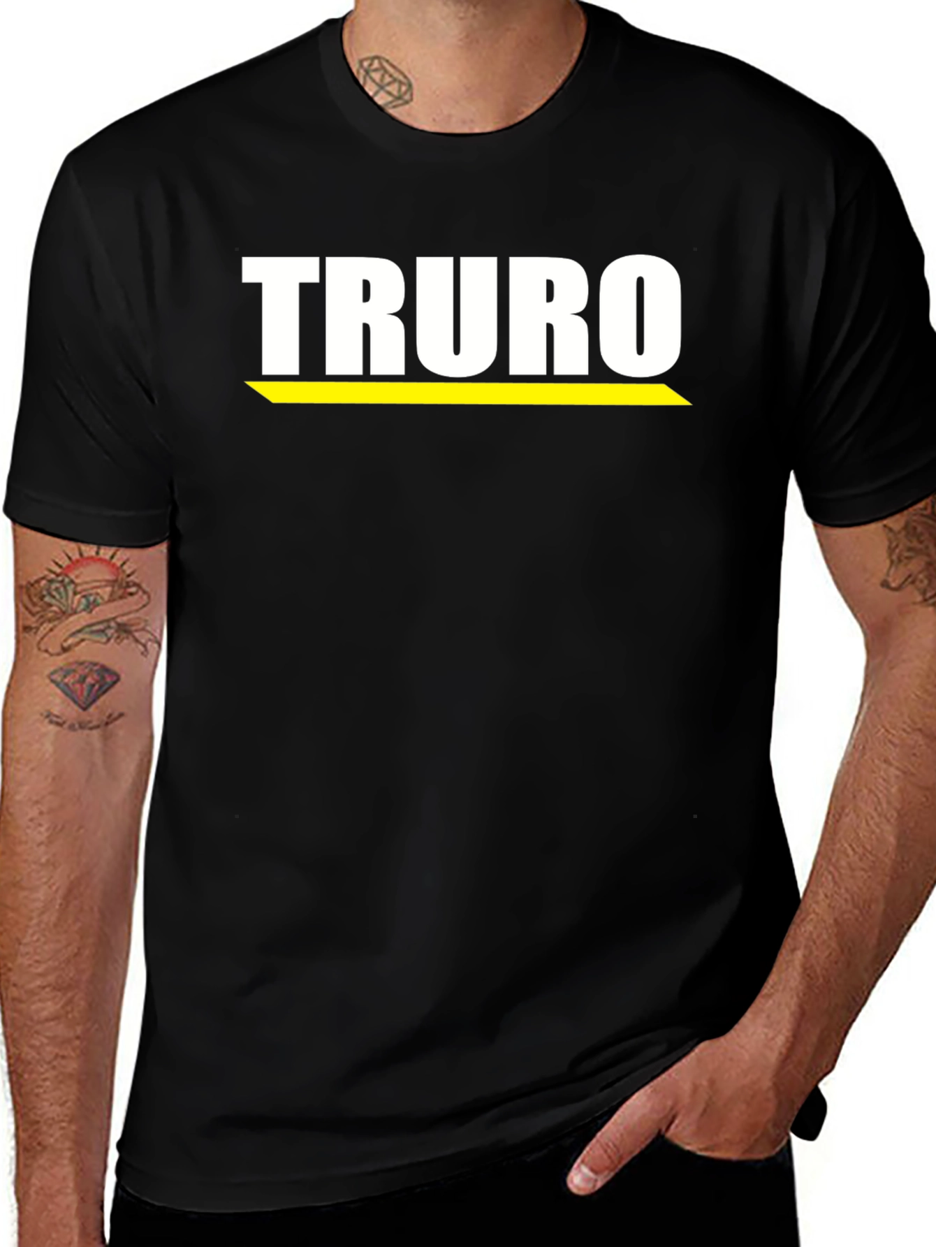 TRURO Black T-Shirt: Stylish Graphic Tee
