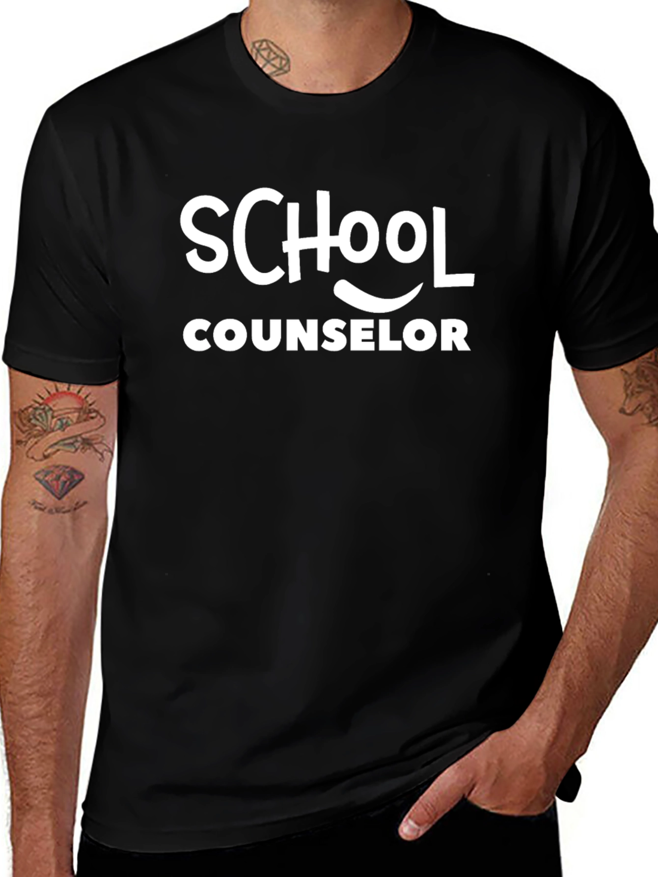 School Counselor T-Shirt - Black Graphic Tee