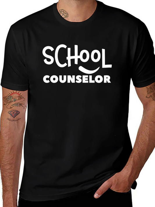 School Counselor T-Shirt - Black Graphic Tee