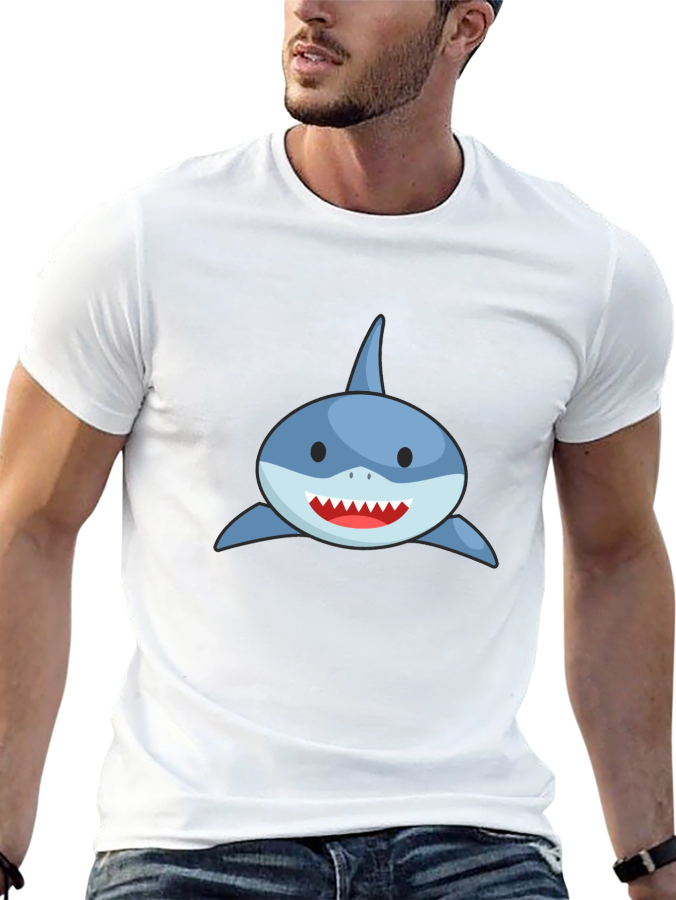 Shark Graphic Tee - Mens Black T-Shirt