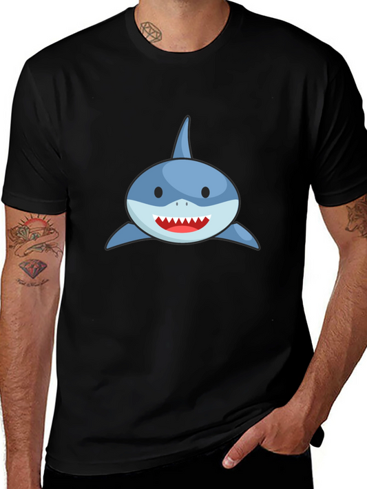Shark Graphic Tee - Mens Black T-Shirt