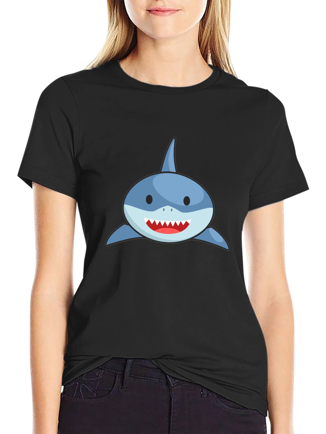 Shark Graphic Tee - Mens Black T-Shirt