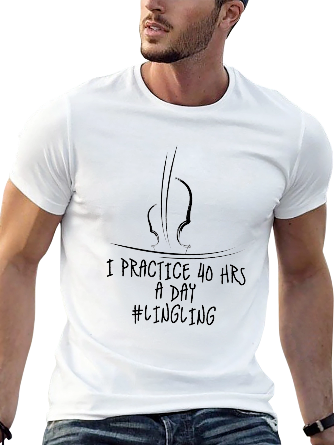 I Practice 40 Hours a Day Violinist T-Shirt