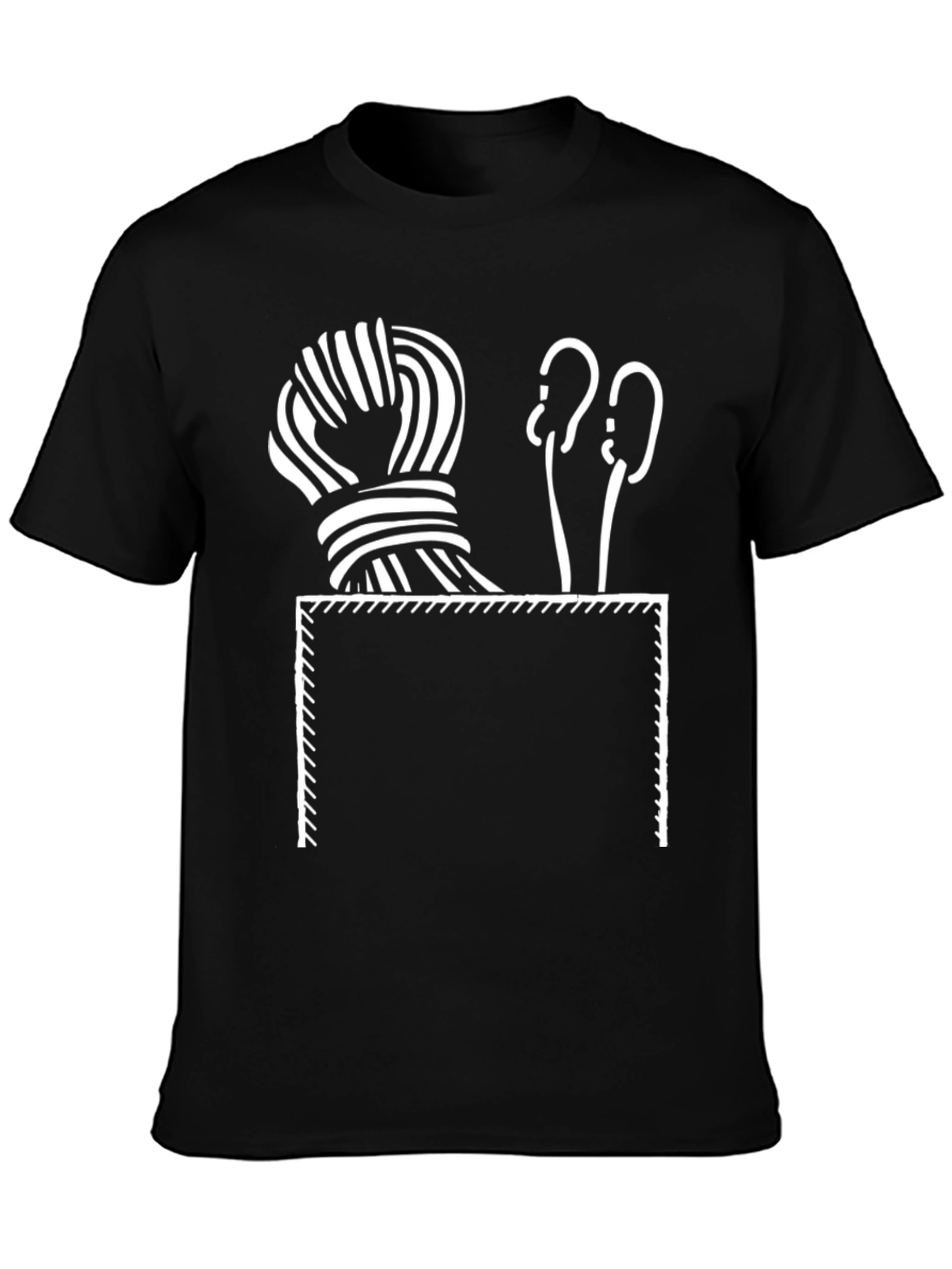 Knitting Pocket T-Shirt - Yarn & Needles Design