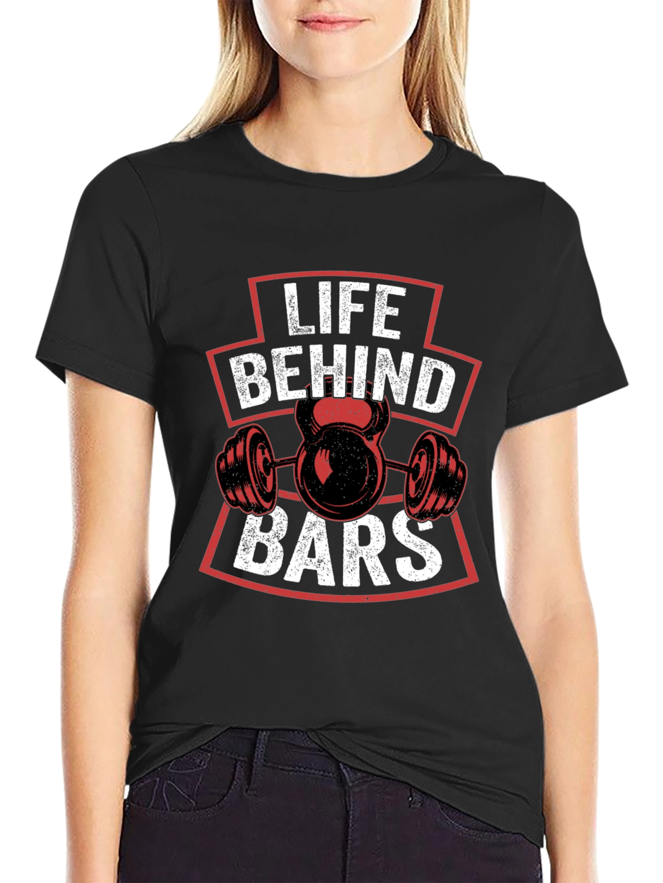 Life Behind Bars Gym T-Shirt Workout Fitness Tee
