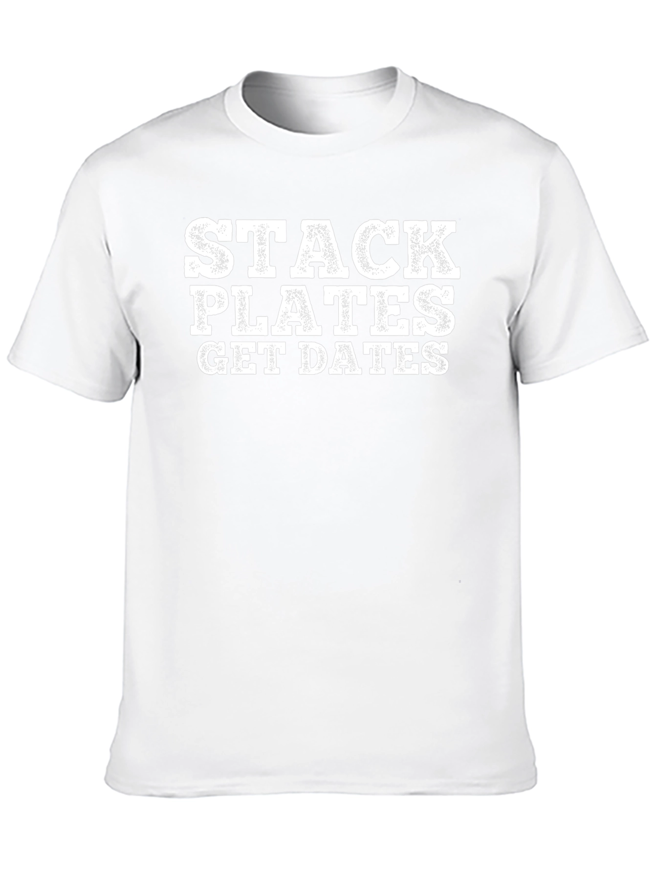 Stack Plates Get Dates Black T-Shirt