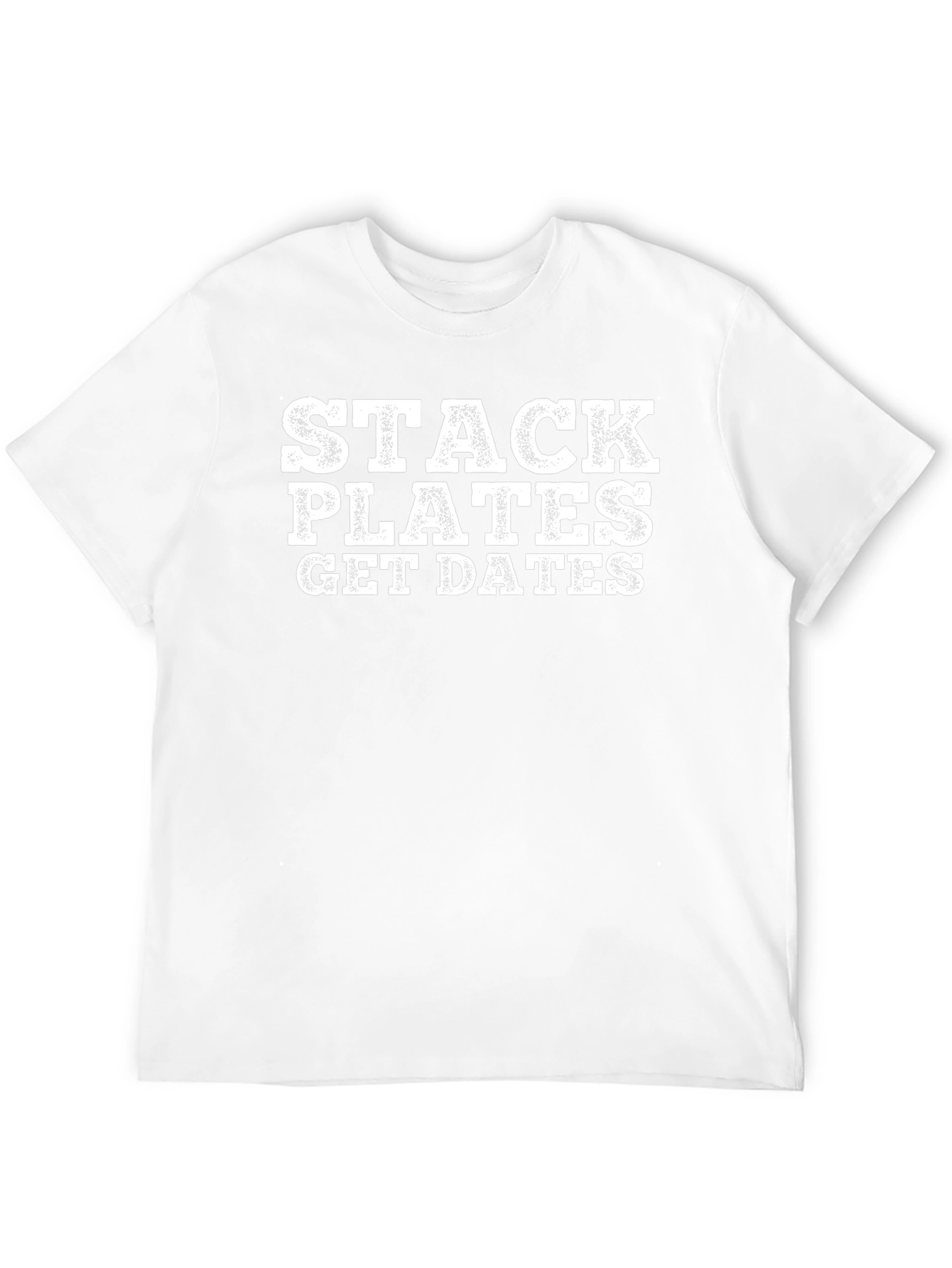 Stack Plates Get Dates Black T-Shirt