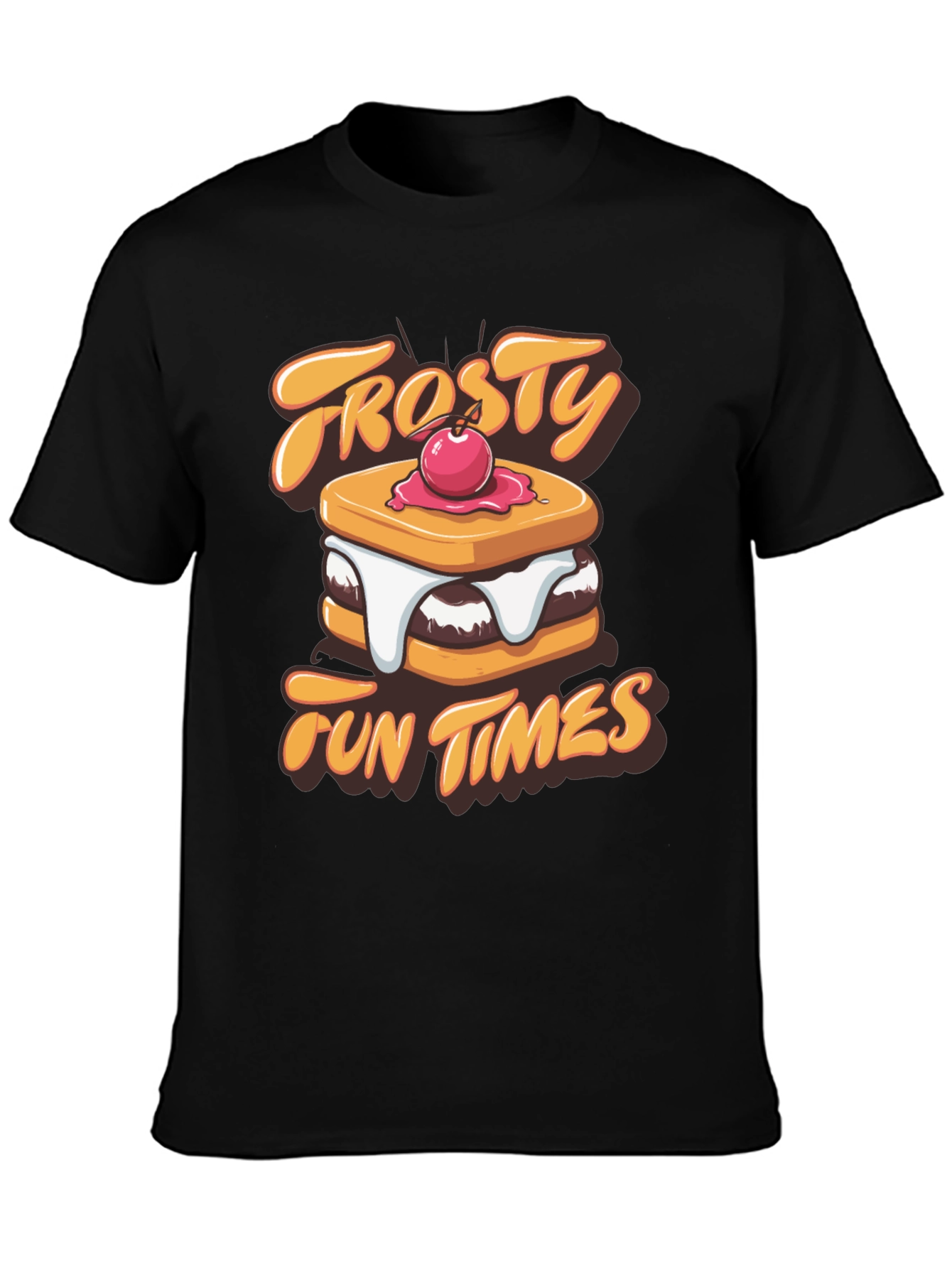 Frosty Fun Times Black Graphic T-Shirt