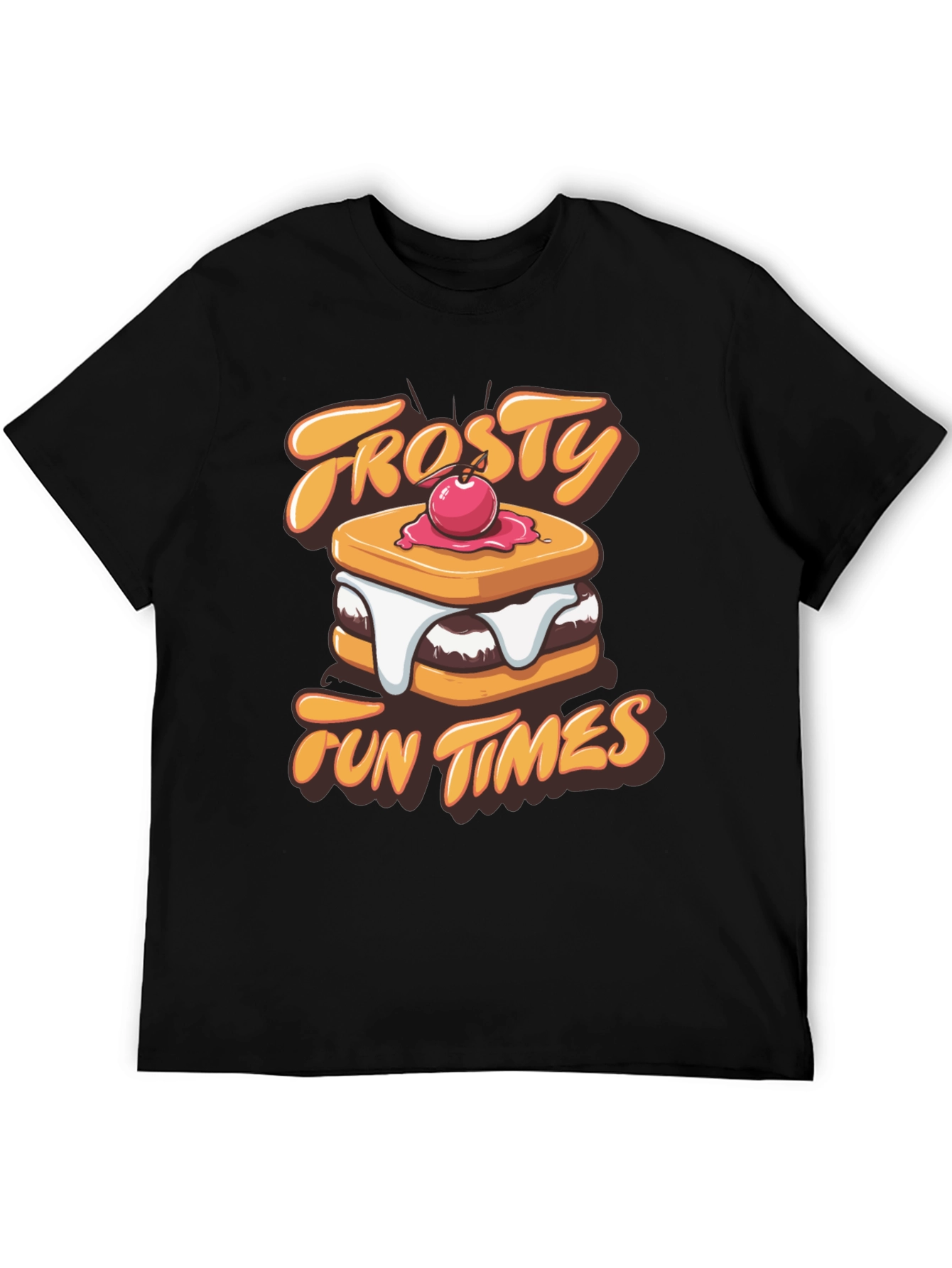 Frosty Fun Times Black Graphic T-Shirt