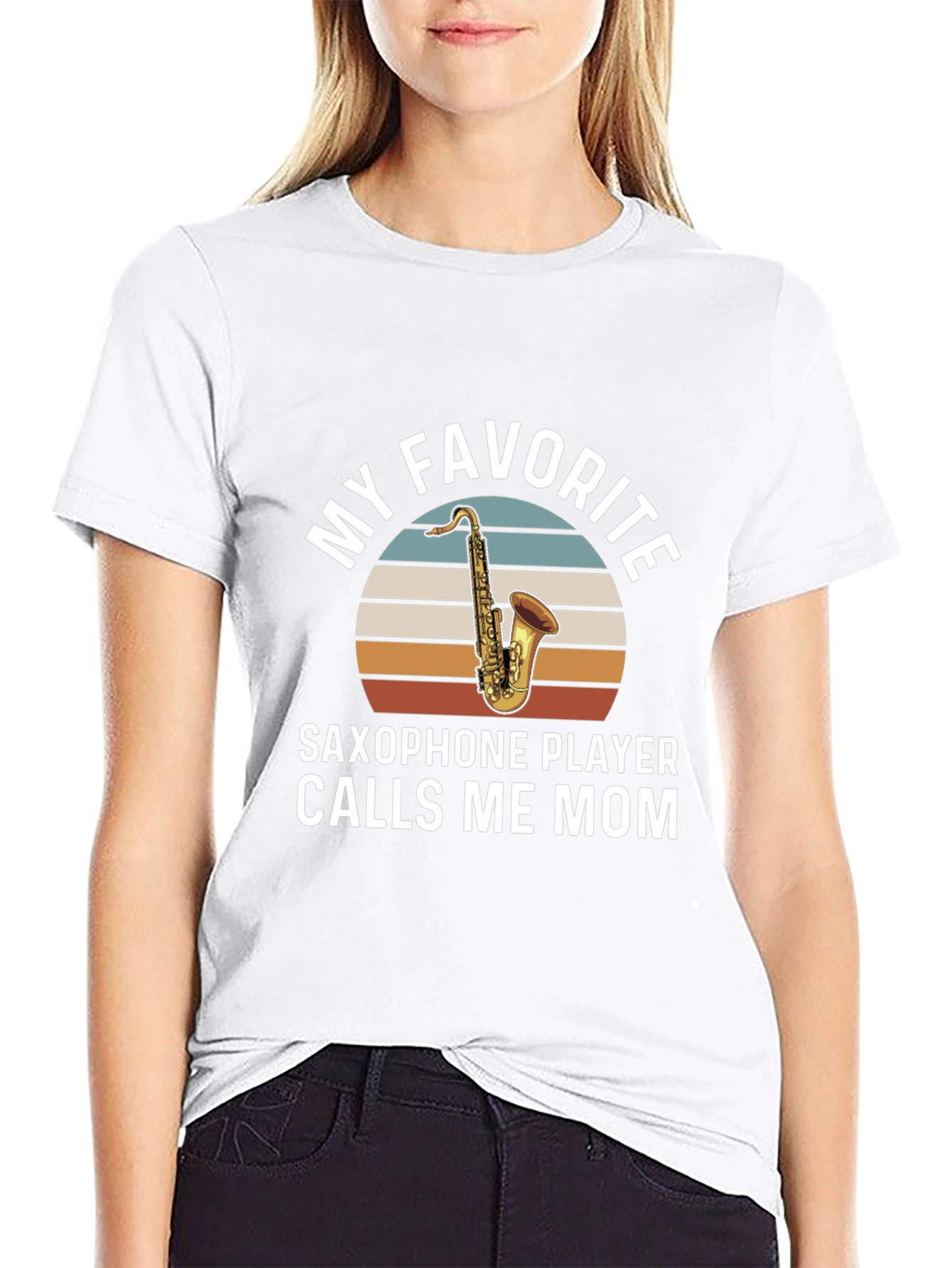 Saxophone Player Mom T-Shirt - Unique Music Lover Tee