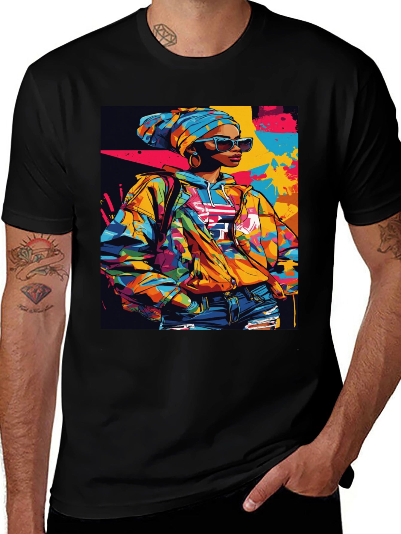 Vibrant Afro-Inspired Graphic Tee - Stylish Streetwear