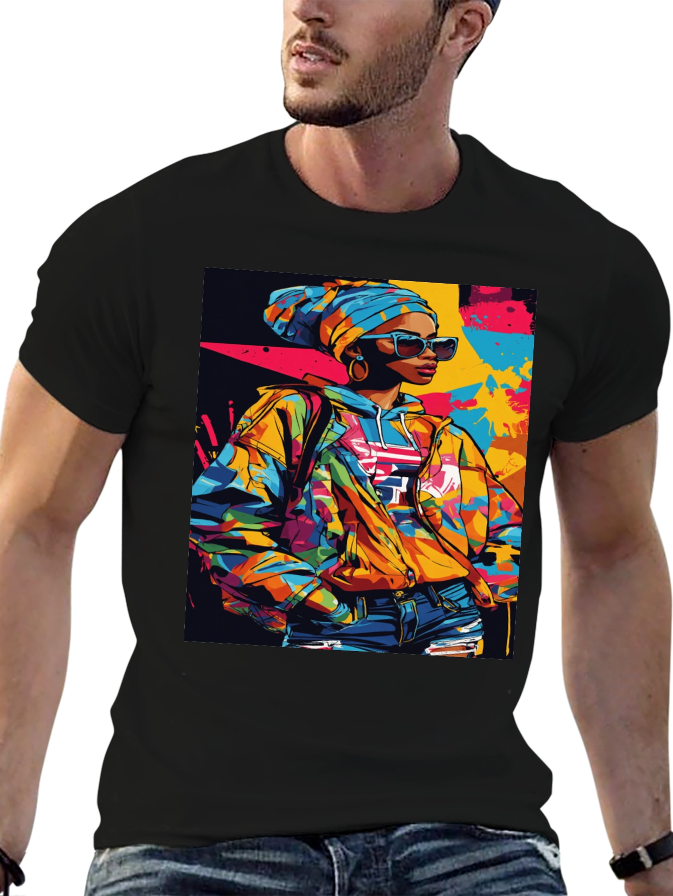 Vibrant Afro-Inspired Graphic Tee - Stylish Streetwear