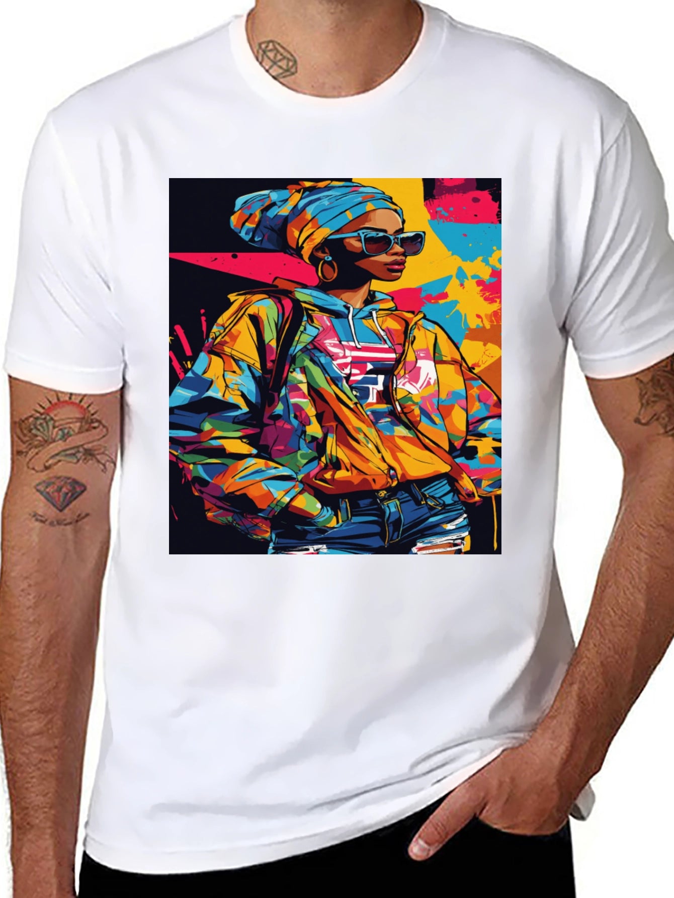 Vibrant Afro-Inspired Graphic Tee - Stylish Streetwear