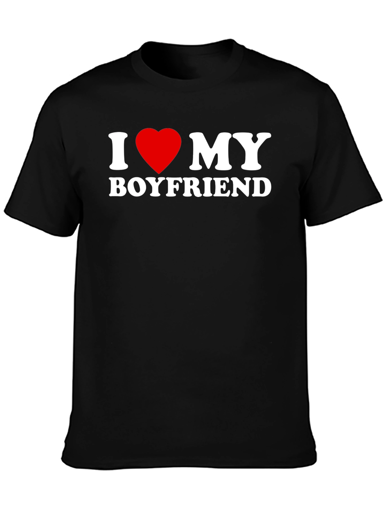 I Heart My Boyfriend Black T-Shirt