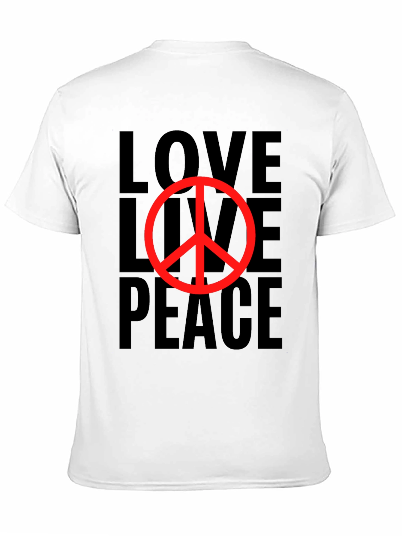 Love Live Peace Black Graphic T-Shirt