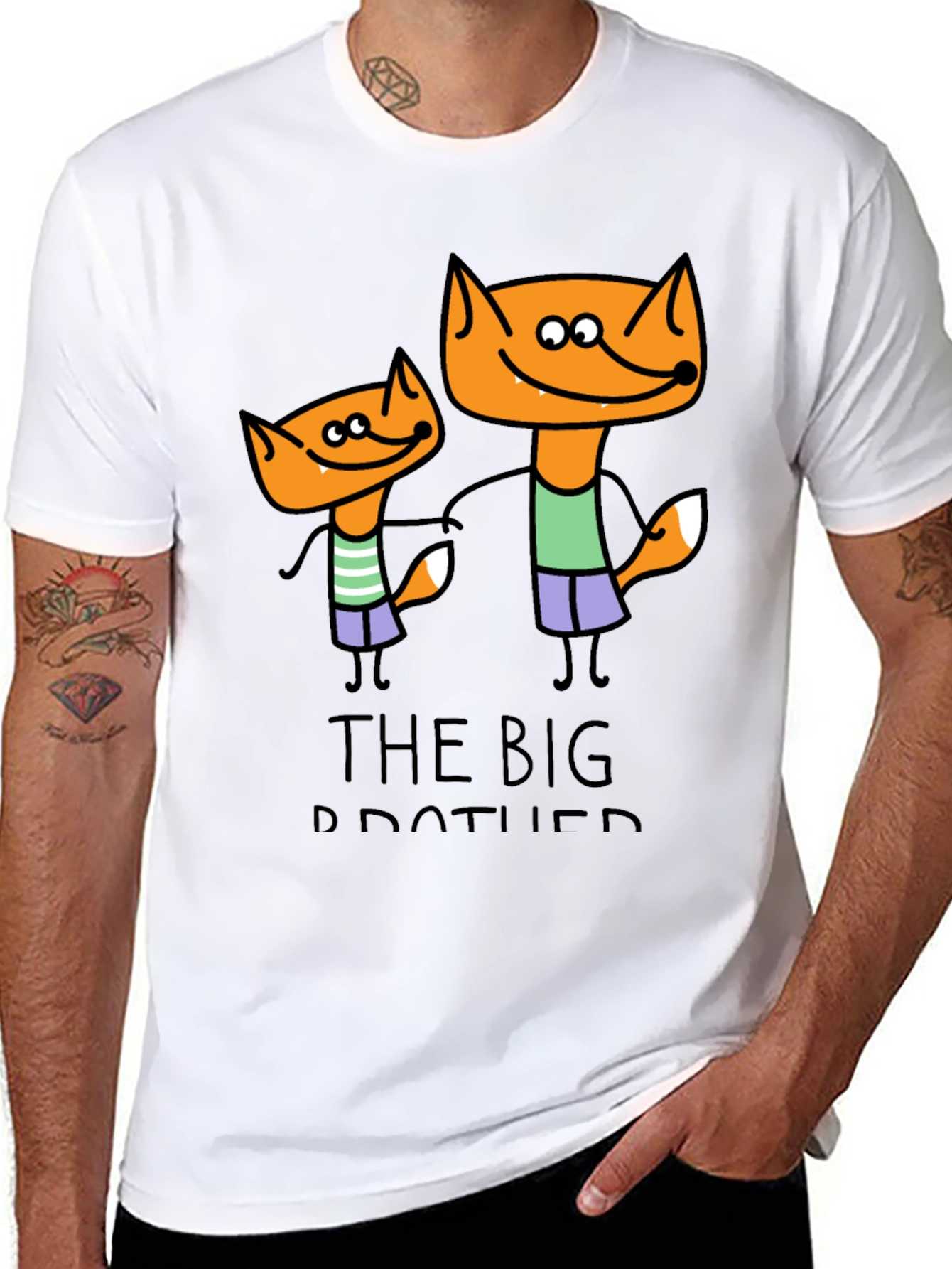 Big Brother Fox Cartoon T-Shirt
