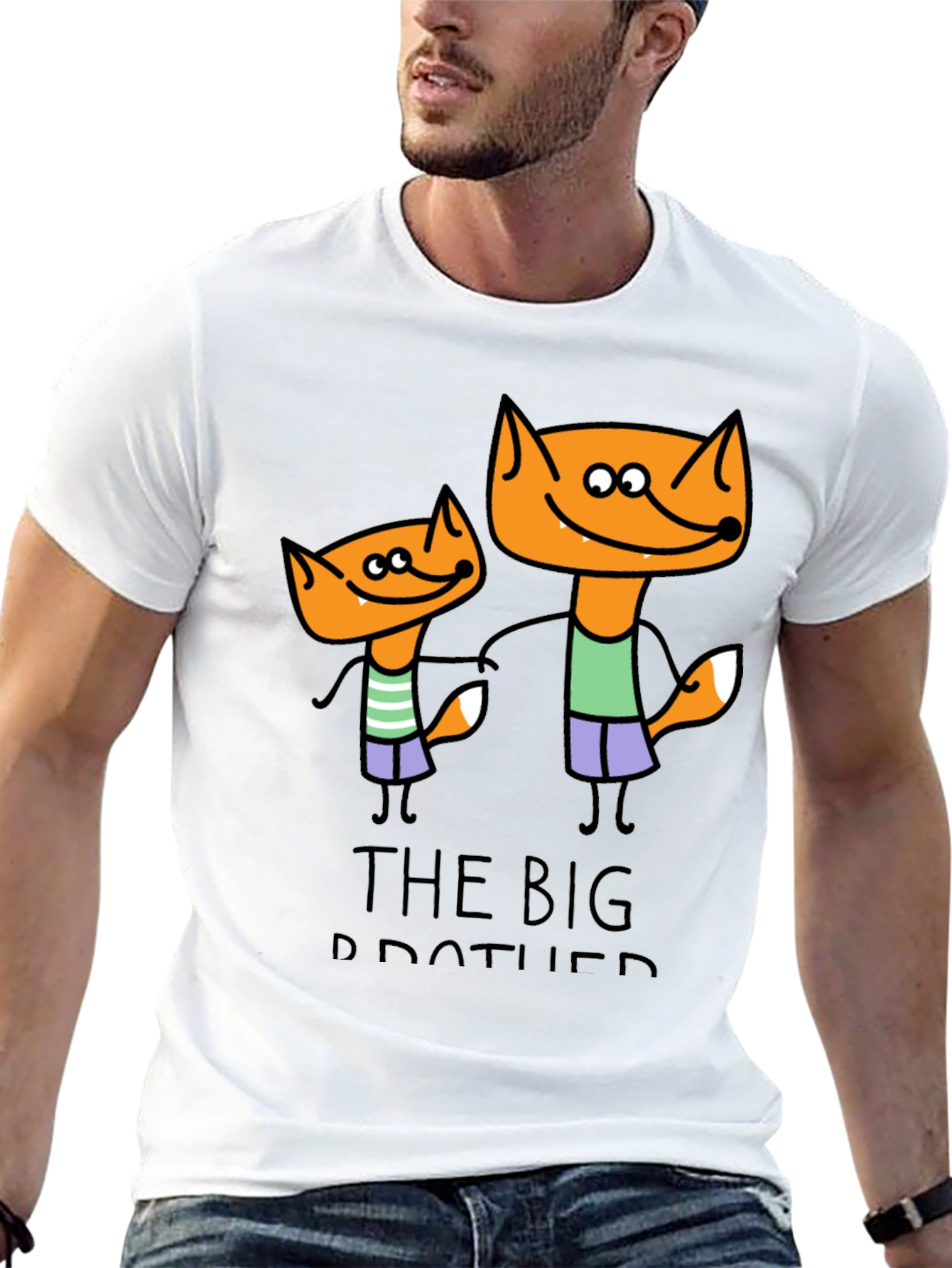 Big Brother Fox Cartoon T-Shirt