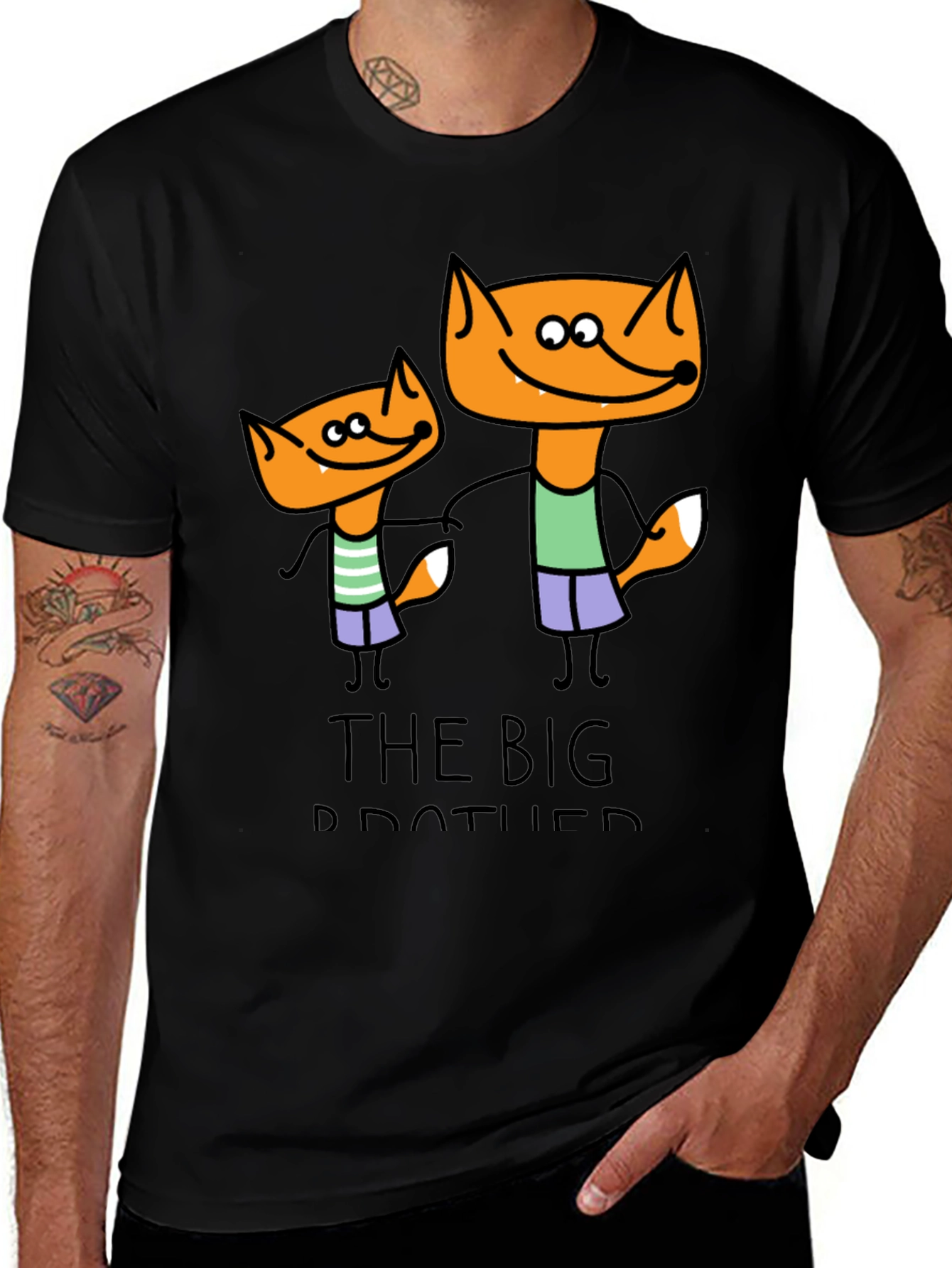 Big Brother Fox Cartoon T-Shirt