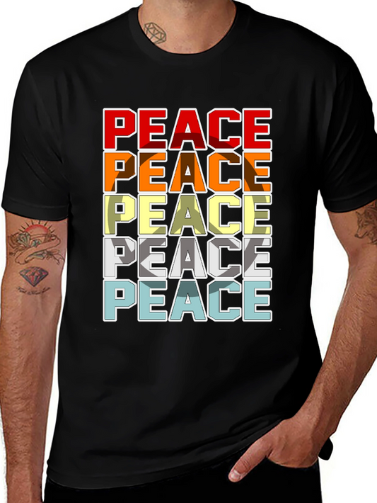 Retro Peace T-Shirt - Colorful Graphic Tee