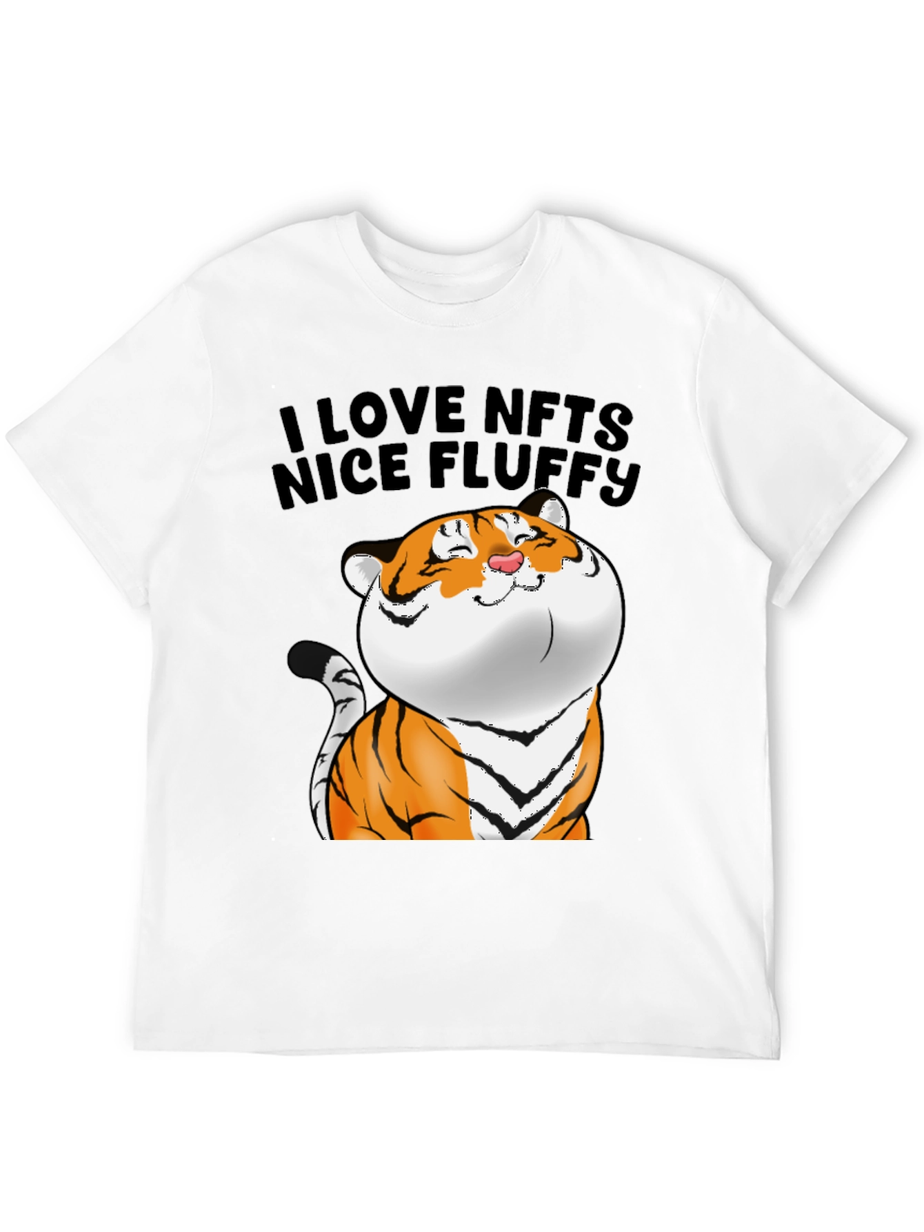 I Love NFTs Nice Fluffy Tiger Graphic Tee