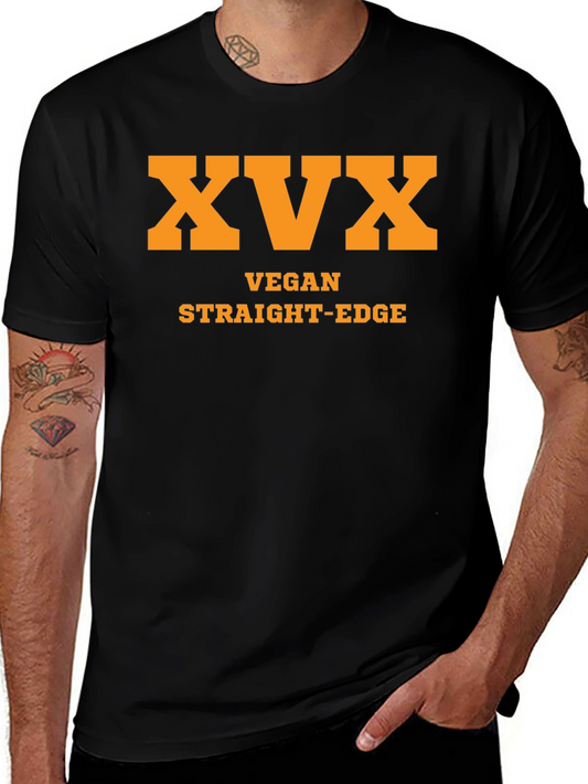 Vegan Straight Edge Tee - XVX Black T-Shirt
