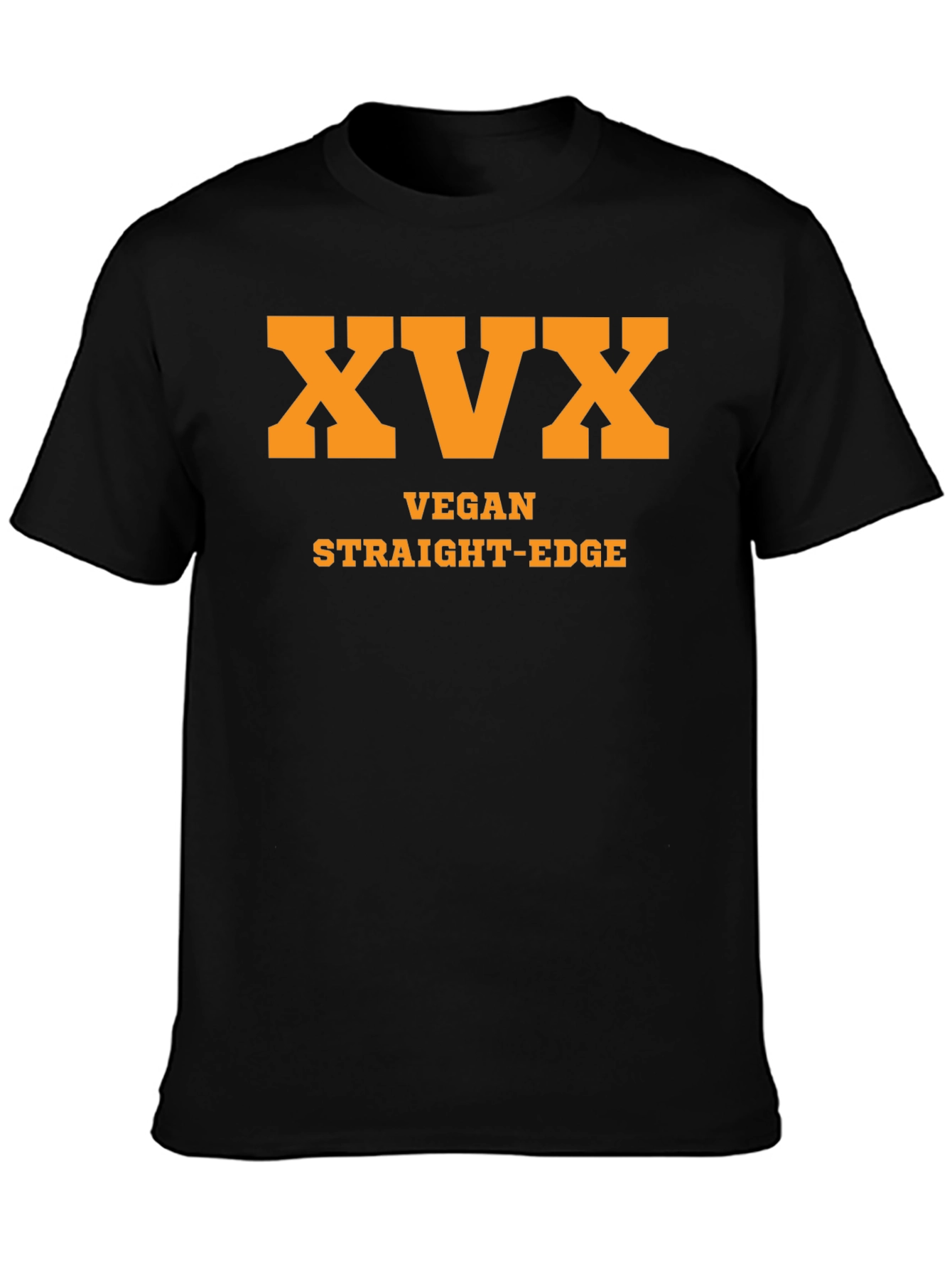 Vegan Straight Edge Tee - XVX Black T-Shirt