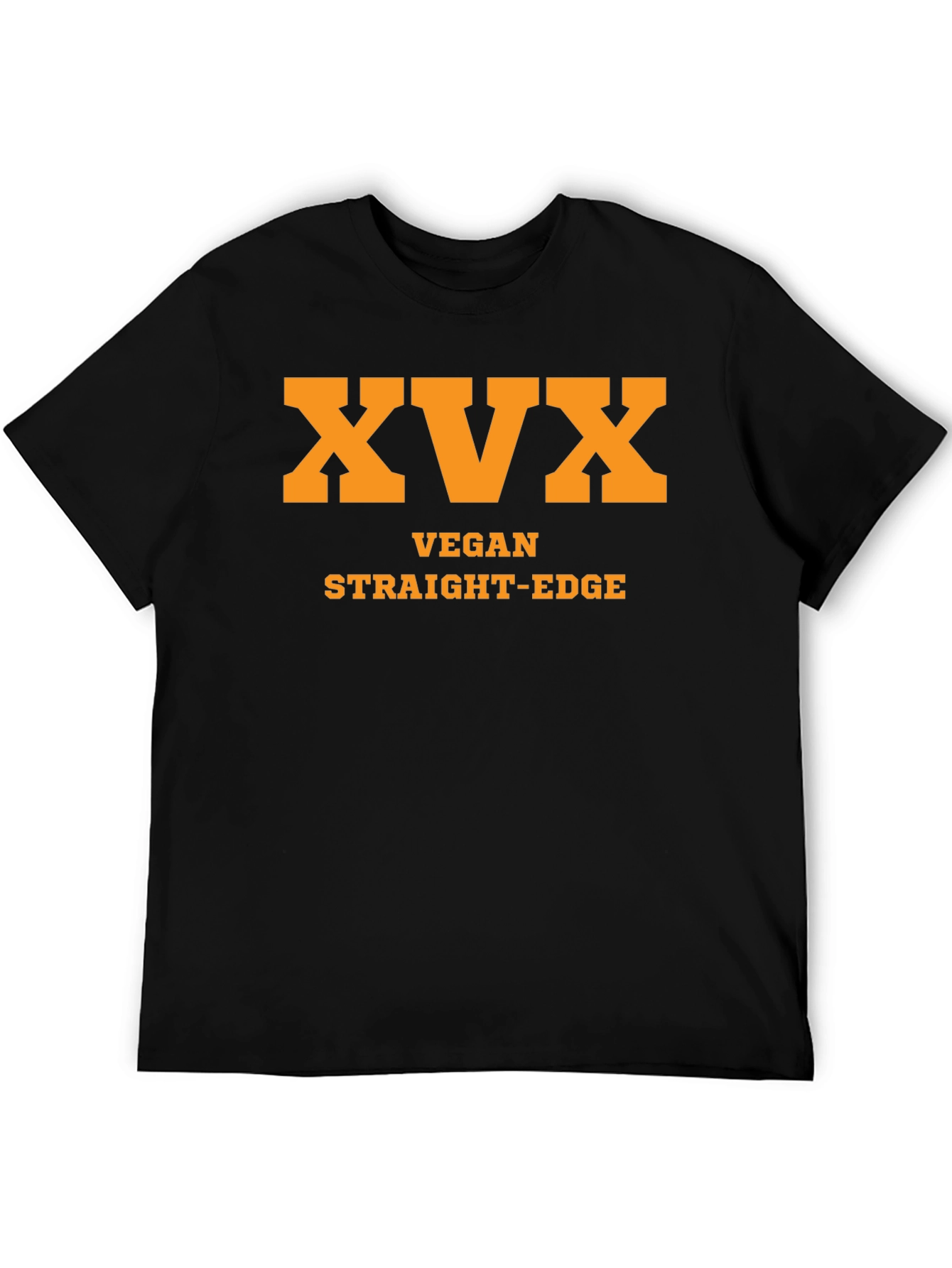 Vegan Straight Edge Tee - XVX Black T-Shirt
