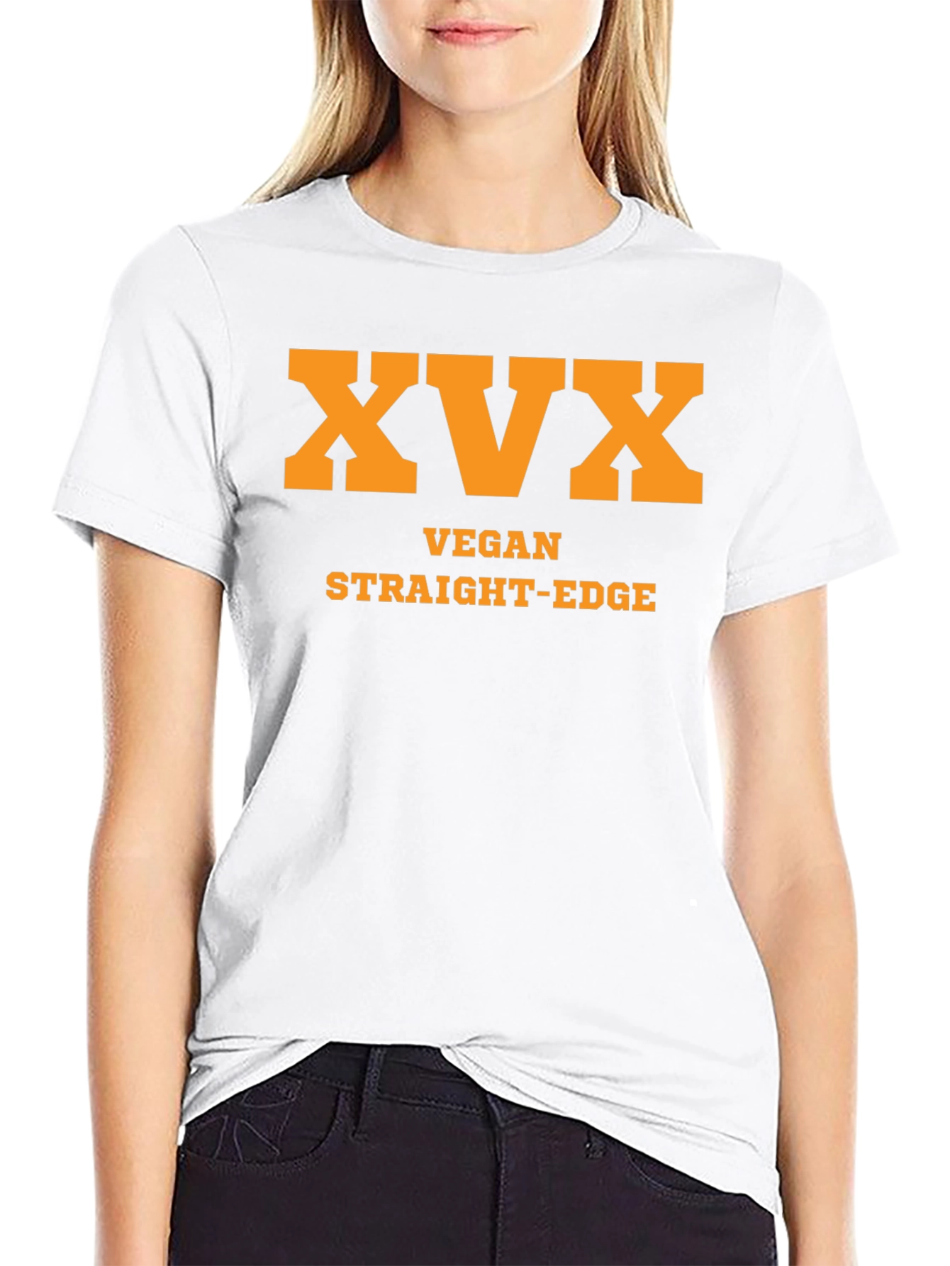 Vegan Straight Edge Tee - XVX Black T-Shirt