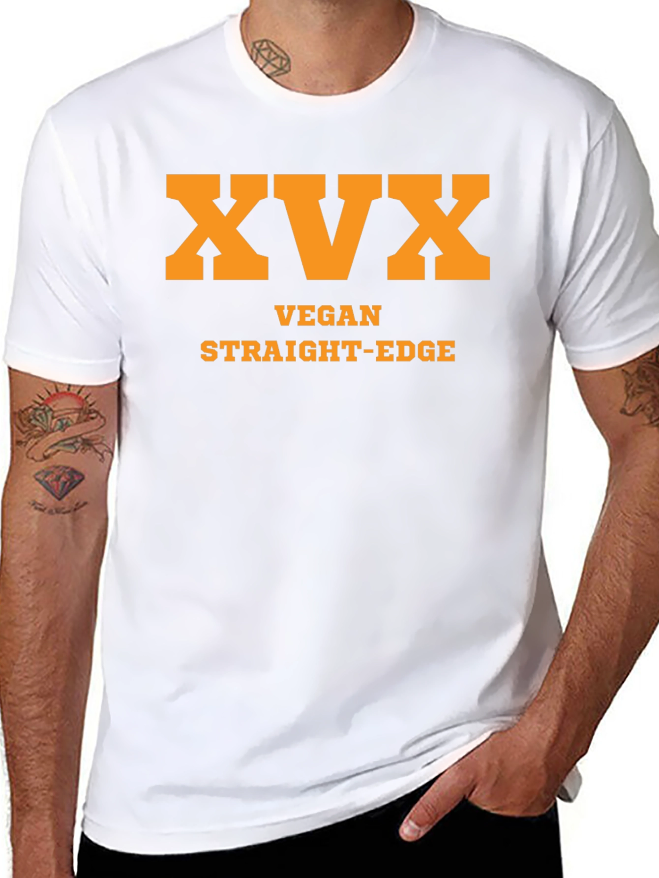 Vegan Straight Edge Tee - XVX Black T-Shirt