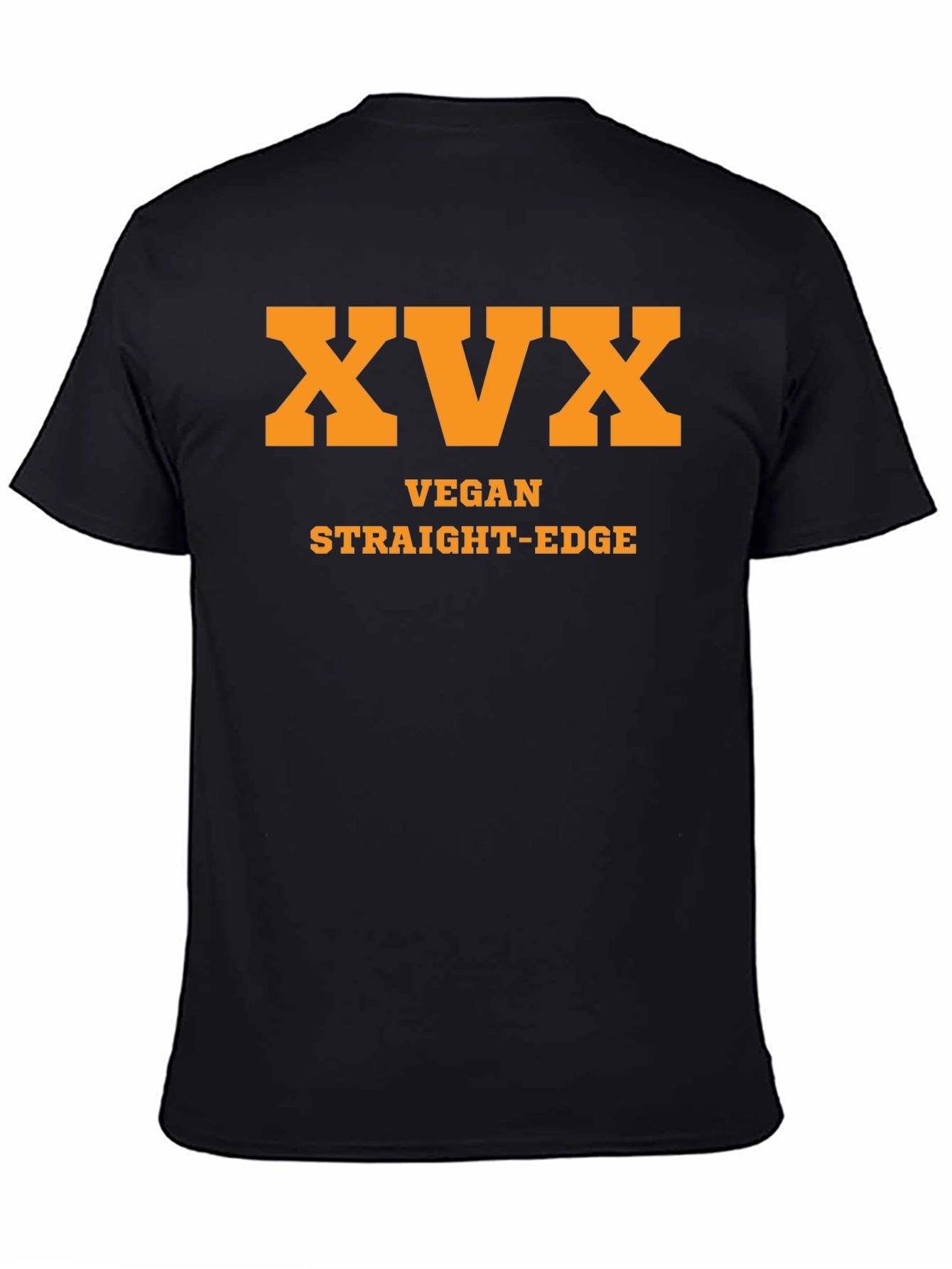 Vegan Straight Edge Tee - XVX Black T-Shirt